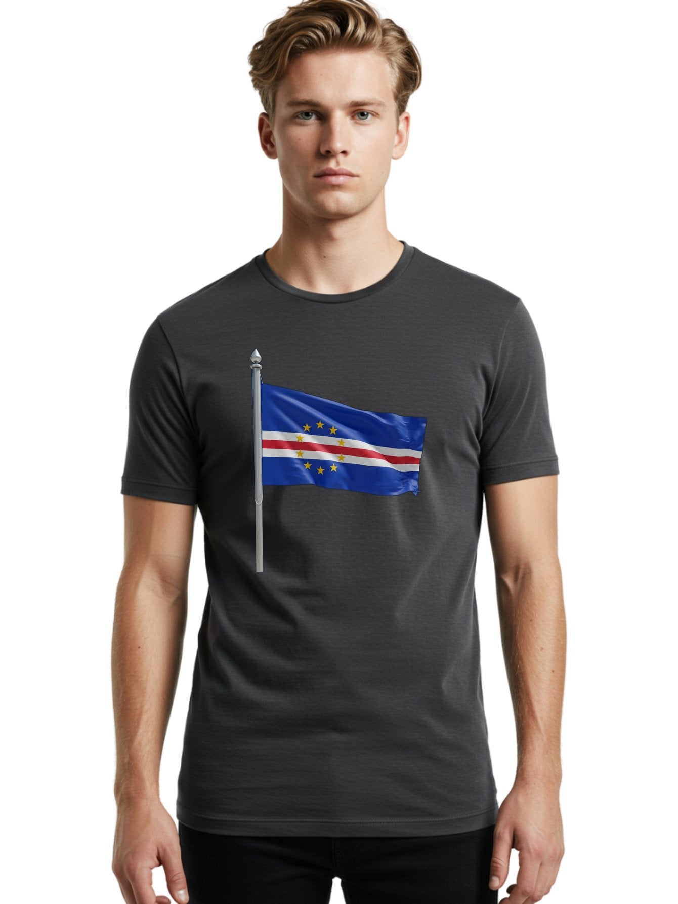 Cape-Verde-Flag Men'S Graphic Tee, 100% Cotton, Comfortable Casual Summer Wear, Machine Washable, Vintage Camera, Old Camera, Antique Camera, Black Camera, Classic Photography, Photography Equipment, Nostalgic Device, Film Camera, Camera Art Bal941 22