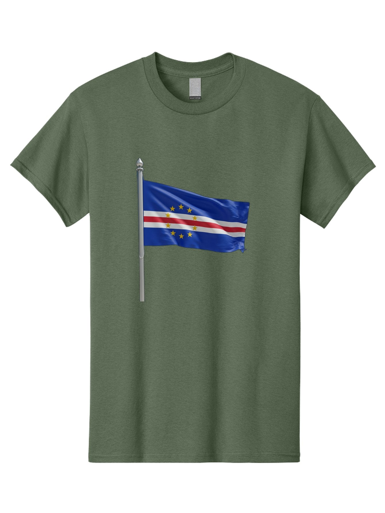 Cape-Verde-Flag Men'S Graphic Tee, 100% Cotton, Comfortable Casual Summer Wear, Machine Washable, Vintage Camera, Old Camera, Antique Camera, Black Camera, Classic Photography, Photography Equipment, Nostalgic Device, Film Camera, Camera Art Bal941 9