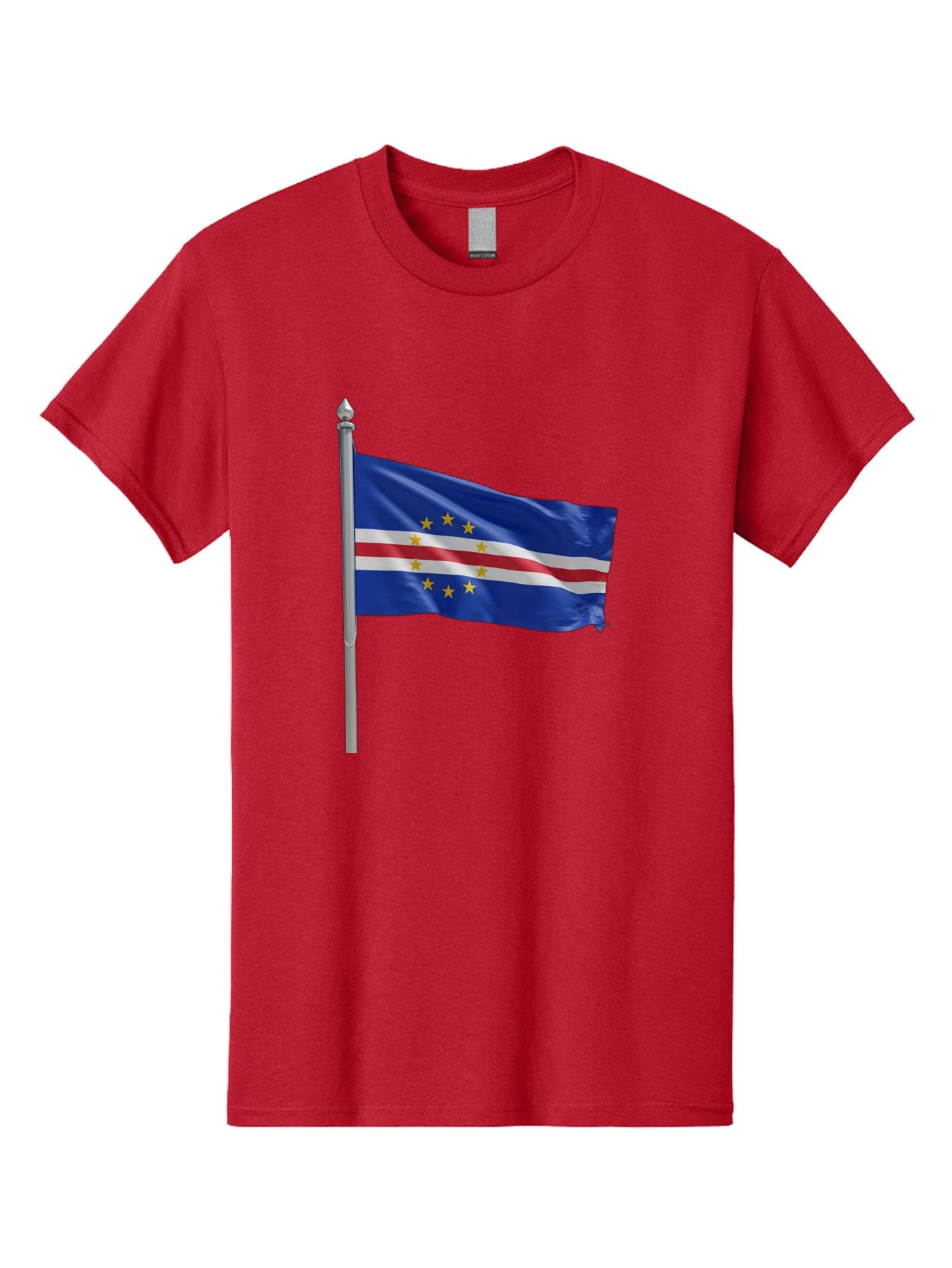 Cape-Verde-Flag Men'S Graphic Tee, 100% Cotton, Comfortable Casual Summer Wear, Machine Washable, Vintage Camera, Old Camera, Antique Camera, Black Camera, Classic Photography, Photography Equipment, Nostalgic Device, Film Camera, Camera Art Bal941 4