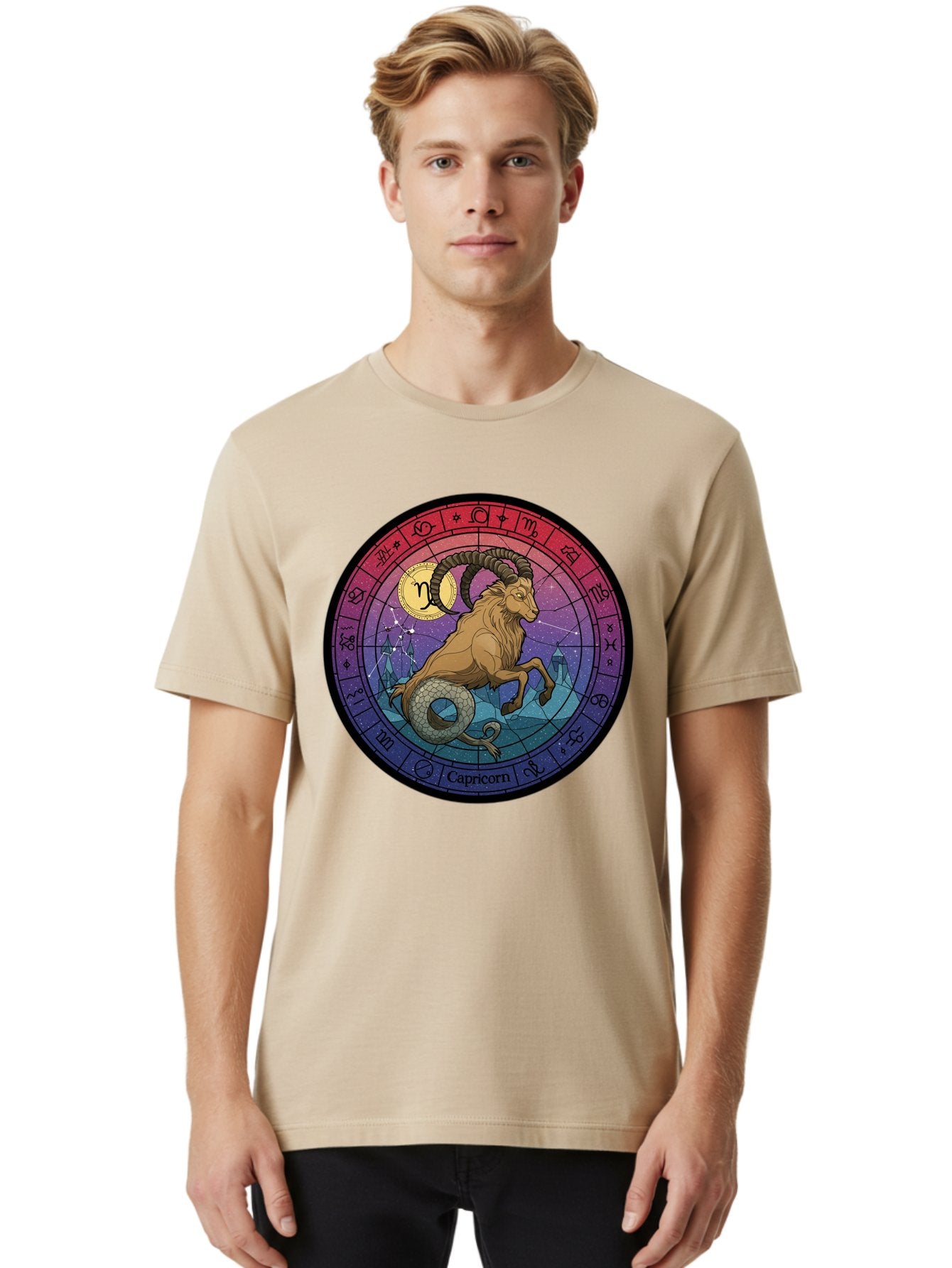 Capricorn-Zodiac-1 Men'S Graphic Tee, 100% Cotton, Comfortable Casual Summer Wear, Machine Washable, Vintage Camera, Old Camera, Antique Camera, Black Camera, Classic Photography, Photography Equipment, Nostalgic Device, Film Camera, Bal942 17