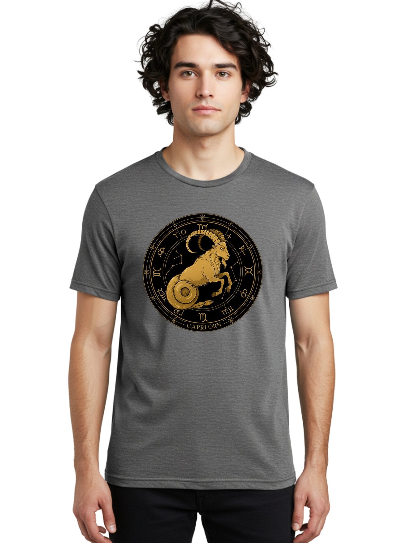 Capricorn-Zodiac-Sign-1 Men'S Graphic Tee, 100% Cotton, Comfortable Casual Summer Wear, Machine Washable, Vintage Camera, Old Camera, Antique Camera, Black Camera, Classic Photography, Photography Equipment, Nostalgic Device, Film Camera, Bal944 20