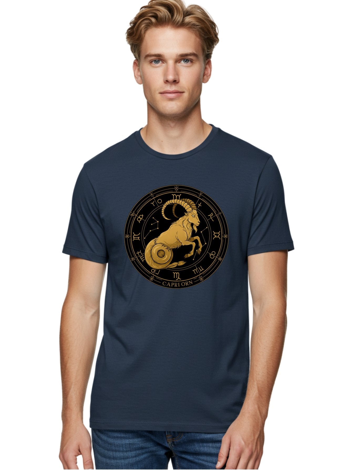 Capricorn-Zodiac-Sign-1 Men'S Graphic Tee, 100% Cotton, Comfortable Casual Summer Wear, Machine Washable, Vintage Camera, Old Camera, Antique Camera, Black Camera, Classic Photography, Photography Equipment, Nostalgic Device, Film Camera, Bal944 16