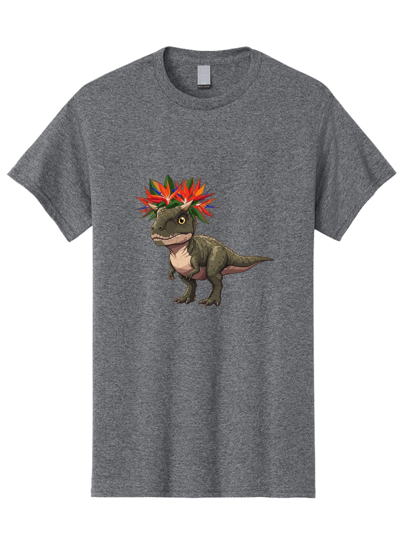 Carnotaurus-With-Flowers Men'S Graphic Tee, 100% Cotton, Comfortable Casual Summer Wear, Machine Washable, Vintage Camera, Old Camera, Antique Camera, Black Camera, Classic Photography, Photography Equipment, Nostalgic Device, Film Camera, Bal949 4