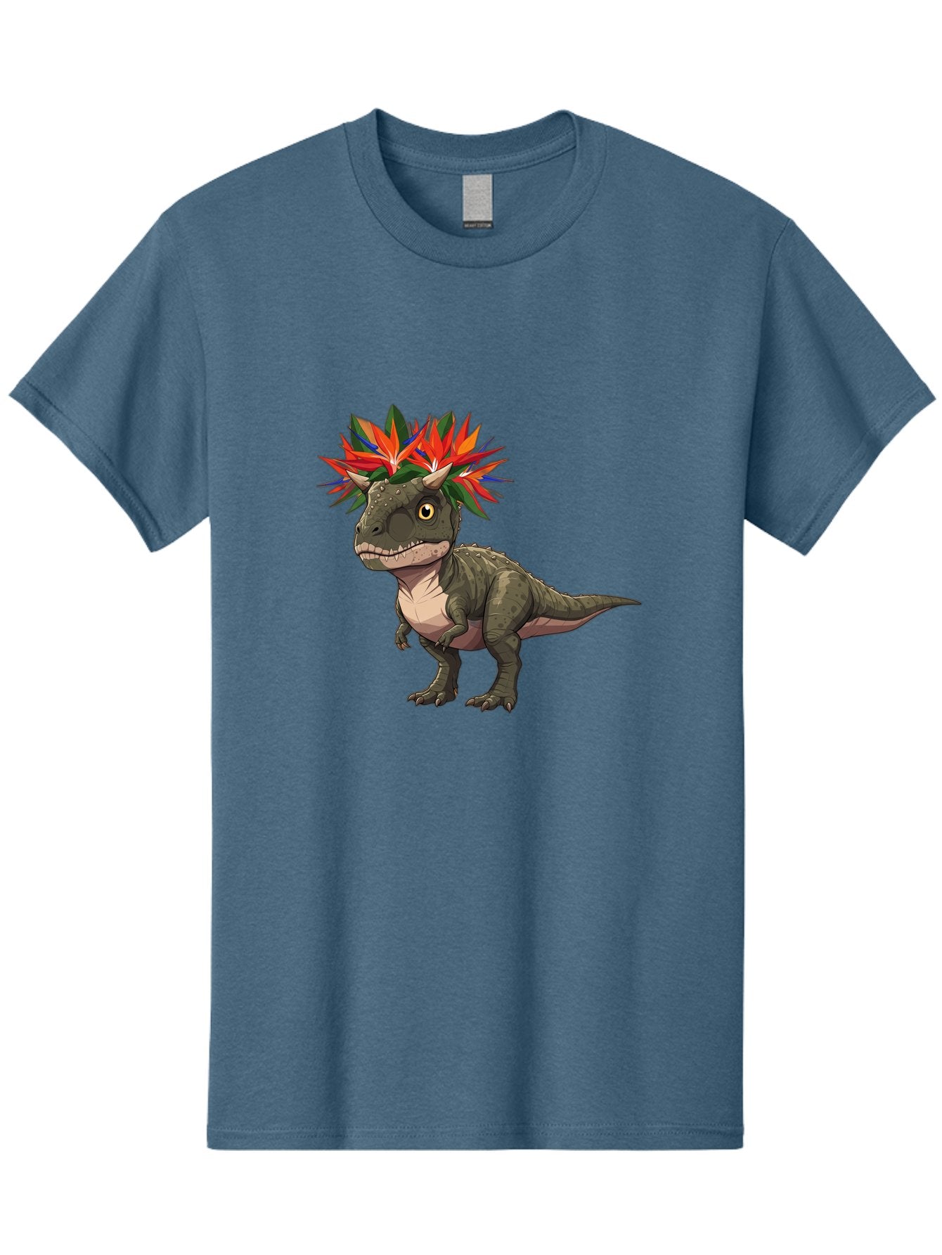Carnotaurus-With-Flowers Men'S Graphic Tee, 100% Cotton, Comfortable Casual Summer Wear, Machine Washable, Vintage Camera, Old Camera, Antique Camera, Black Camera, Classic Photography, Photography Equipment, Nostalgic Device, Film Camera, Bal949 11