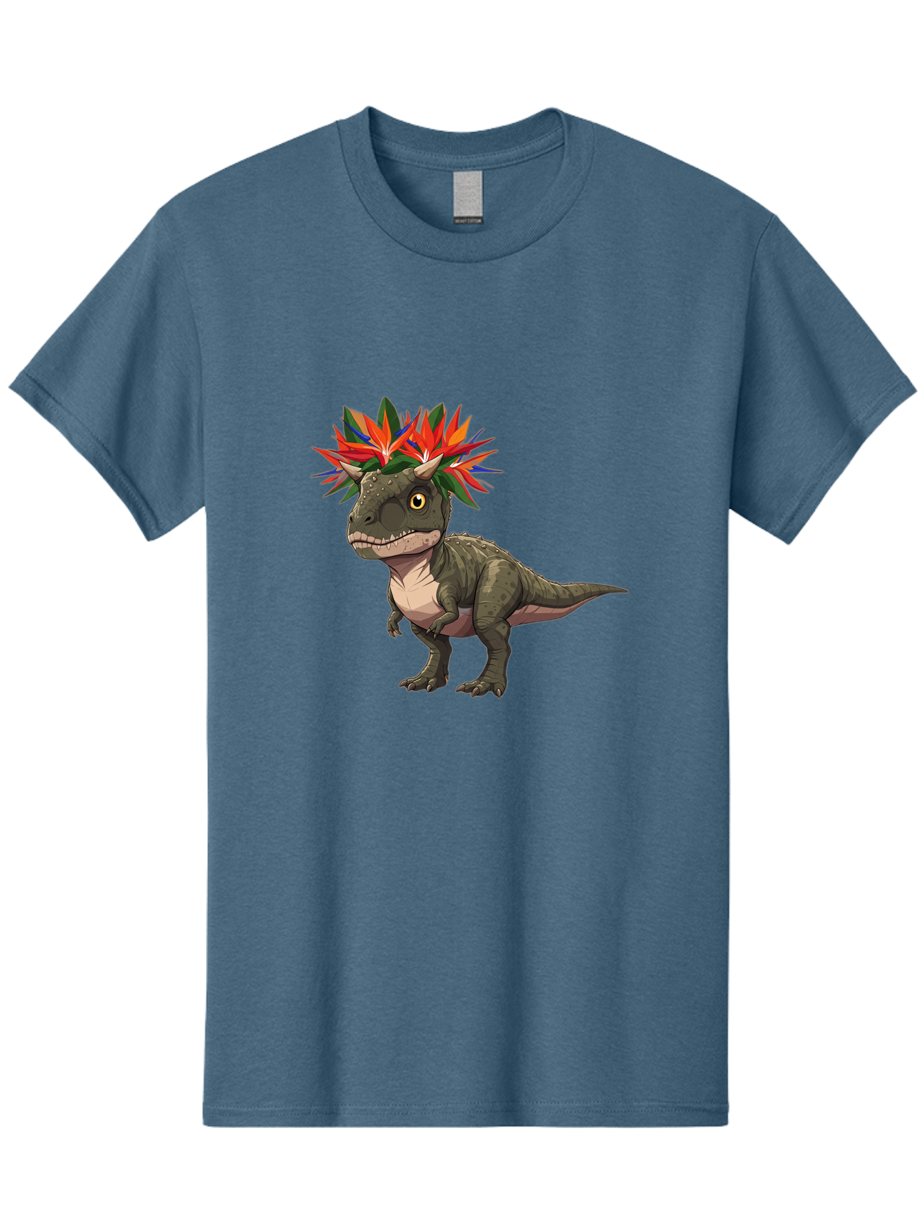 Carnotaurus-With-Flowers Men'S Graphic Tee, 100% Cotton, Comfortable Casual Summer Wear, Machine Washable, Vintage Camera, Old Camera, Antique Camera, Black Camera, Classic Photography, Photography Equipment, Nostalgic Device, Film Camera, Bal949 4