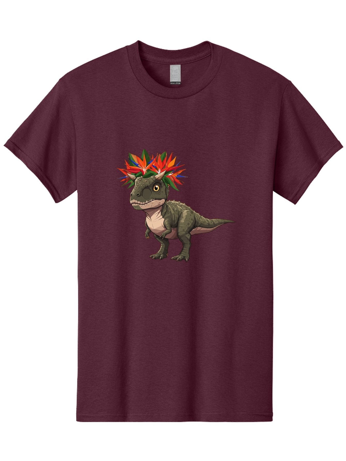 Carnotaurus-With-Flowers Men'S Graphic Tee, 100% Cotton, Comfortable Casual Summer Wear, Machine Washable, Vintage Camera, Old Camera, Antique Camera, Black Camera, Classic Photography, Photography Equipment, Nostalgic Device, Film Camera, Bal949 5