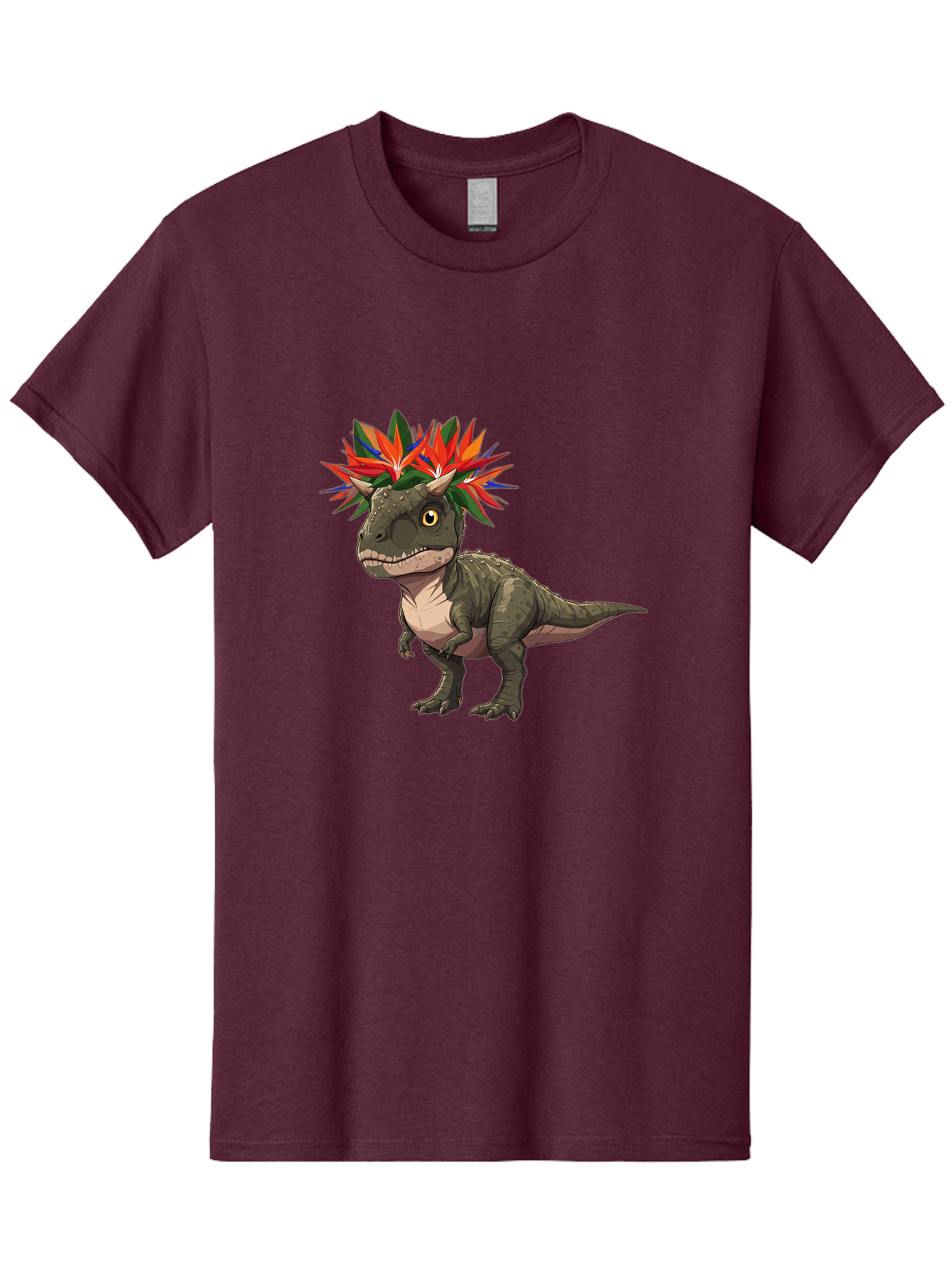 Carnotaurus-With-Flowers Men'S Graphic Tee, 100% Cotton, Comfortable Casual Summer Wear, Machine Washable, Vintage Camera, Old Camera, Antique Camera, Black Camera, Classic Photography, Photography Equipment, Nostalgic Device, Film Camera, Bal949 8