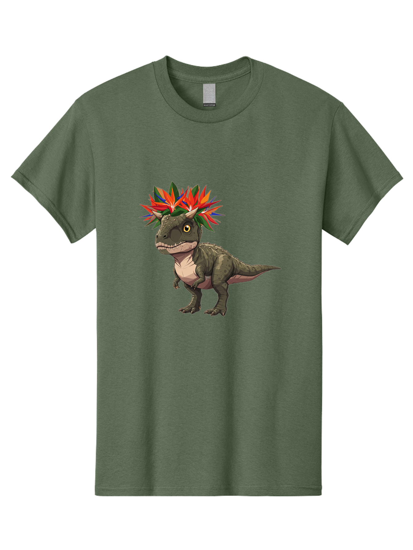 Carnotaurus-With-Flowers Men'S Graphic Tee, 100% Cotton, Comfortable Casual Summer Wear, Machine Washable, Vintage Camera, Old Camera, Antique Camera, Black Camera, Classic Photography, Photography Equipment, Nostalgic Device, Film Camera, Bal949 3