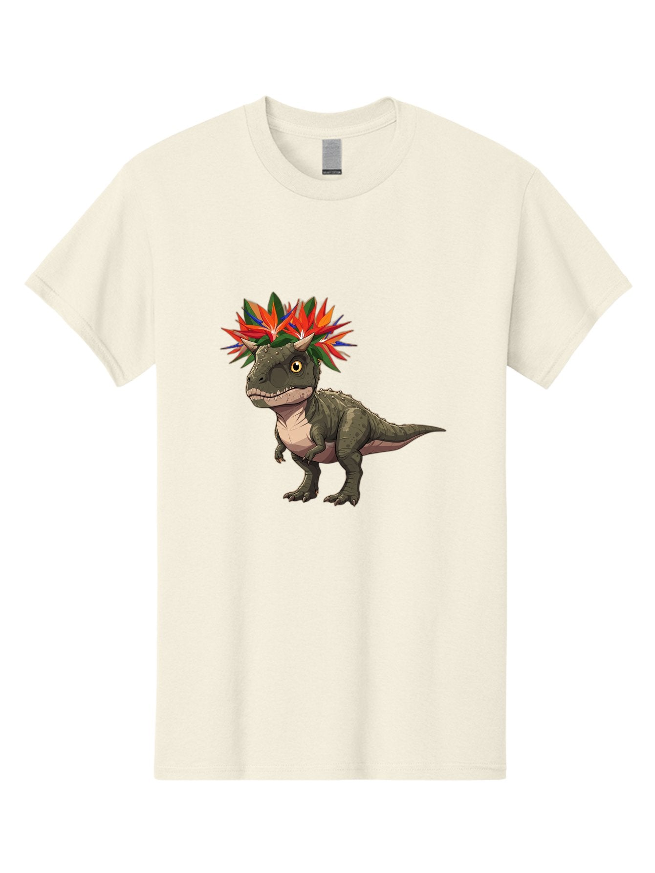 Carnotaurus-With-Flowers Men'S Graphic Tee, 100% Cotton, Comfortable Casual Summer Wear, Machine Washable, Vintage Camera, Old Camera, Antique Camera, Black Camera, Classic Photography, Photography Equipment, Nostalgic Device, Film Camera, Bal949