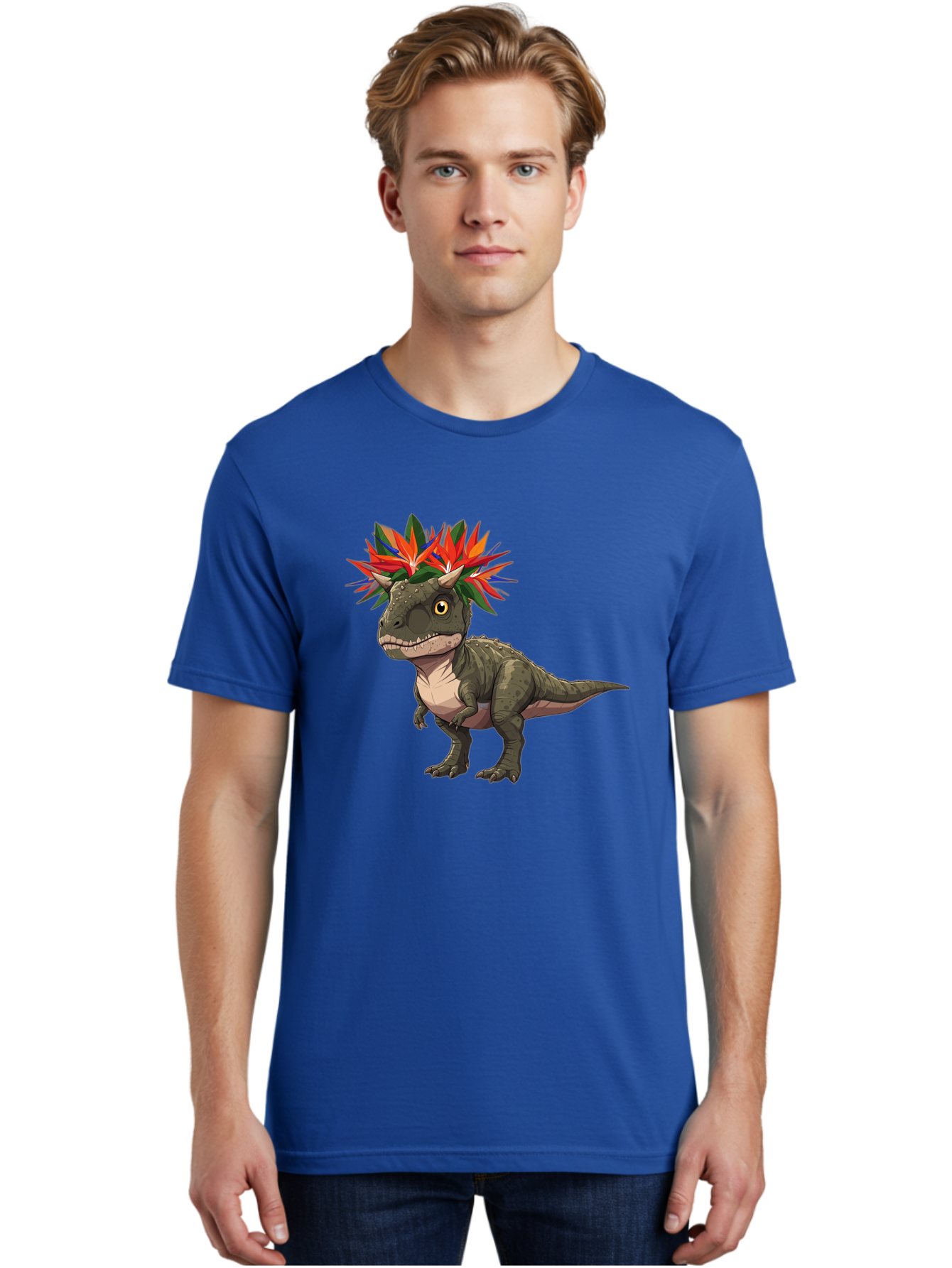 Carnotaurus-With-Flowers Men'S Graphic Tee, 100% Cotton, Comfortable Casual Summer Wear, Machine Washable, Vintage Camera, Old Camera, Antique Camera, Black Camera, Classic Photography, Photography Equipment, Nostalgic Device, Film Camera, Bal949 22