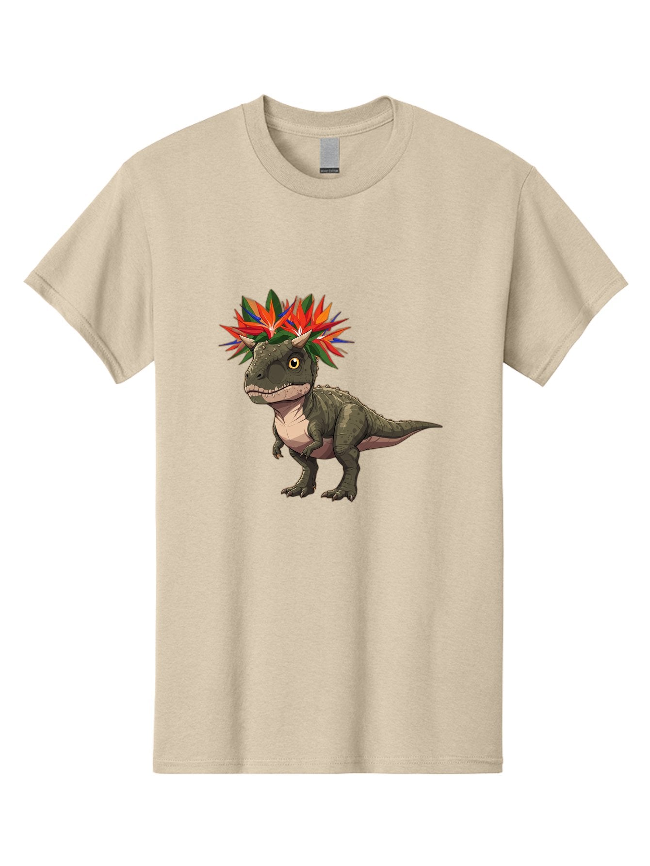 Carnotaurus-With-Flowers Men'S Graphic Tee, 100% Cotton, Comfortable Casual Summer Wear, Machine Washable, Vintage Camera, Old Camera, Antique Camera, Black Camera, Classic Photography, Photography Equipment, Nostalgic Device, Film Camera, Bal949 3
