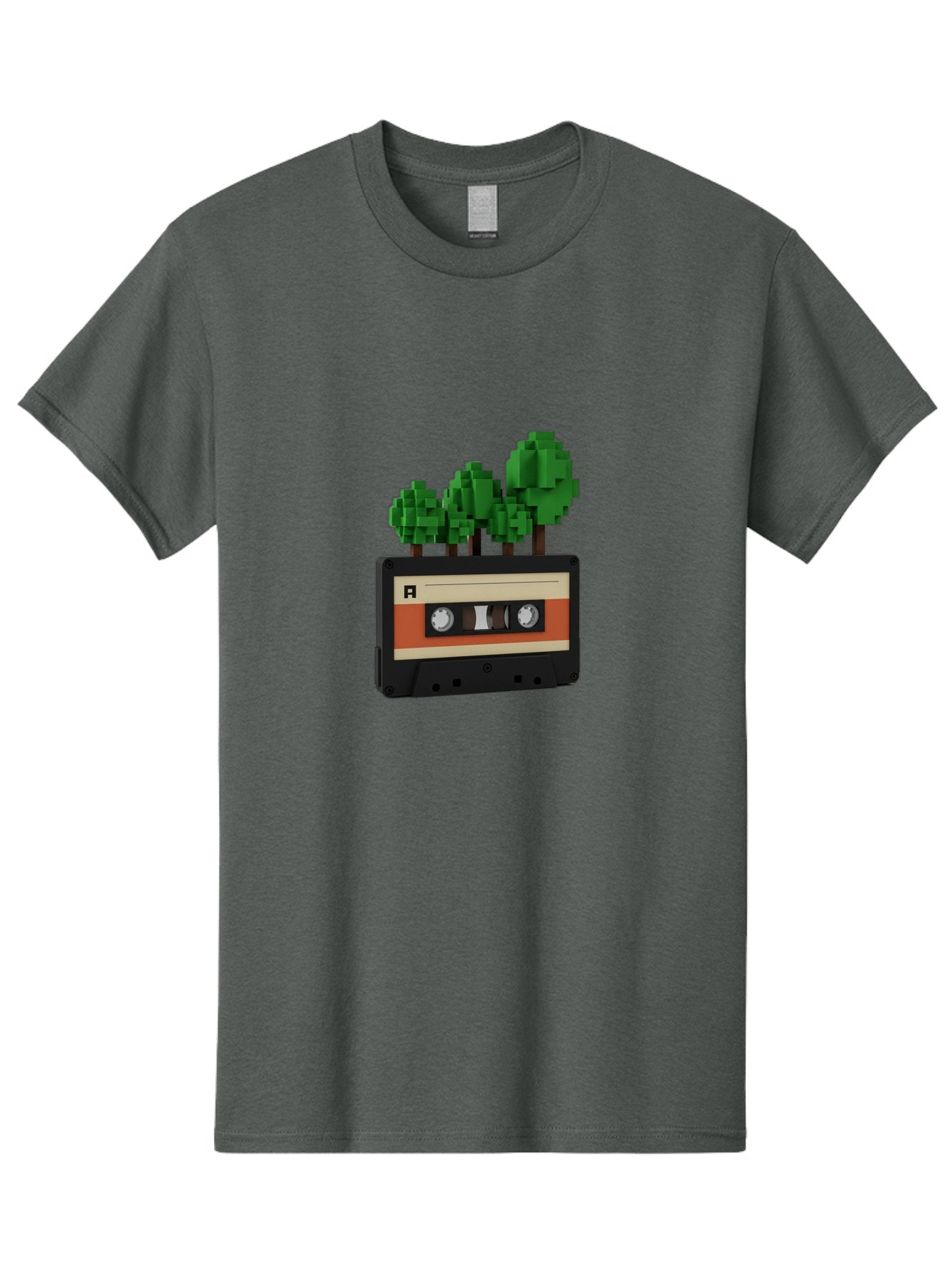 Cassette-Tape-Trees Men'S Graphic Tee, 100% Cotton, Comfortable Casual Summer Wear, Machine Washable, Vintage Camera, Old Camera, Antique Camera, Black Camera, Classic Photography, Photography Equipment, Nostalgic Device, Film Camera, Bal961 3