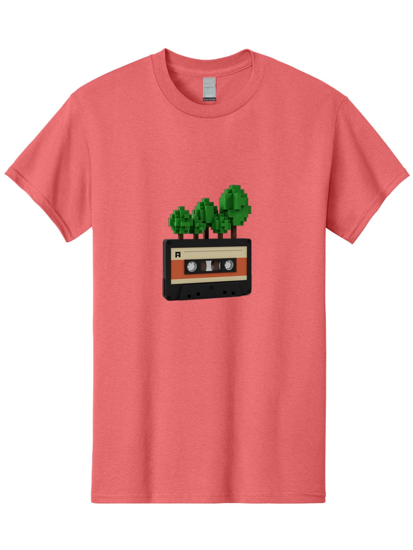 Cassette-Tape-Trees Men'S Graphic Tee, 100% Cotton, Comfortable Casual Summer Wear, Machine Washable, Vintage Camera, Old Camera, Antique Camera, Black Camera, Classic Photography, Photography Equipment, Nostalgic Device, Film Camera, Bal961 7