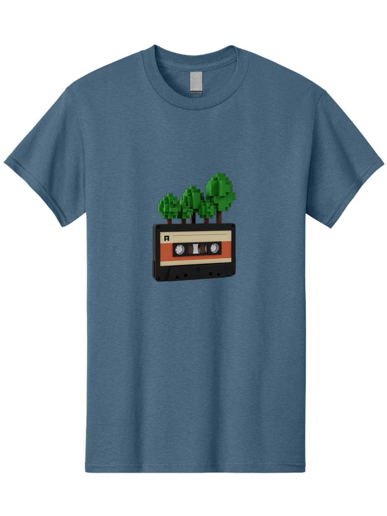 Cassette-Tape-Trees Men'S Graphic Tee, 100% Cotton, Comfortable Casual Summer Wear, Machine Washable, Vintage Camera, Old Camera, Antique Camera, Black Camera, Classic Photography, Photography Equipment, Nostalgic Device, Film Camera, Bal961 6