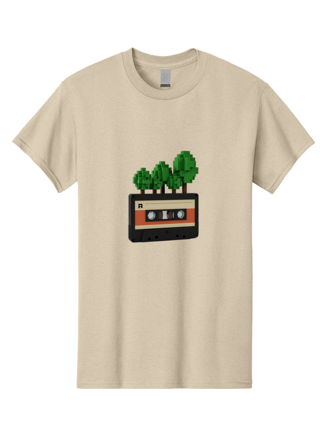 Cassette-Tape-Trees Men'S Graphic Tee, 100% Cotton, Comfortable Casual Summer Wear, Machine Washable, Vintage Camera, Old Camera, Antique Camera, Black Camera, Classic Photography, Photography Equipment, Nostalgic Device, Film Camera, Bal961 8