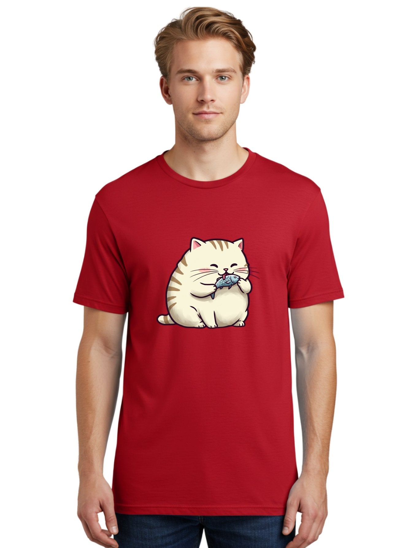 Cat-Eating-Fish-2 Men'S Graphic Tee, 100% Cotton, Comfortable Casual Summer Wear, Machine Washable, Vintage Camera, Old Camera, Antique Camera, Black Camera, Classic Photography, Photography Equipment, Nostalgic Device, Film Camera, Camera Art Bal968 26