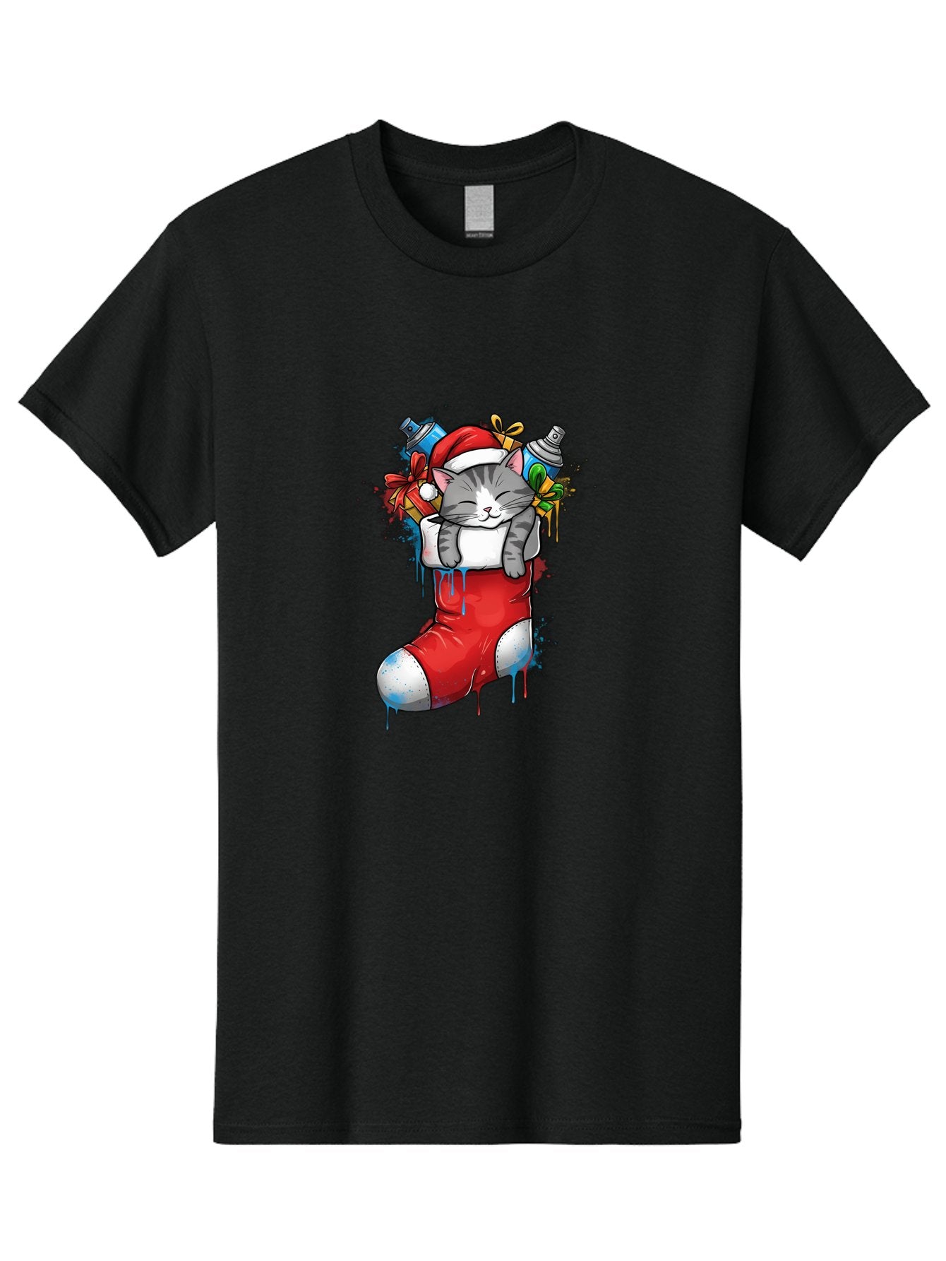 Cat-In-Christmas-Stocking-4 Men'S Graphic Tee, 100% Cotton, Comfortable Casual Summer Wear, Machine Washable, Vintage Camera, Old Camera, Antique Camera, Black Camera, Classic Photography, Photography Equipment, Nostalgic Device, Film Camera, Bal975 5