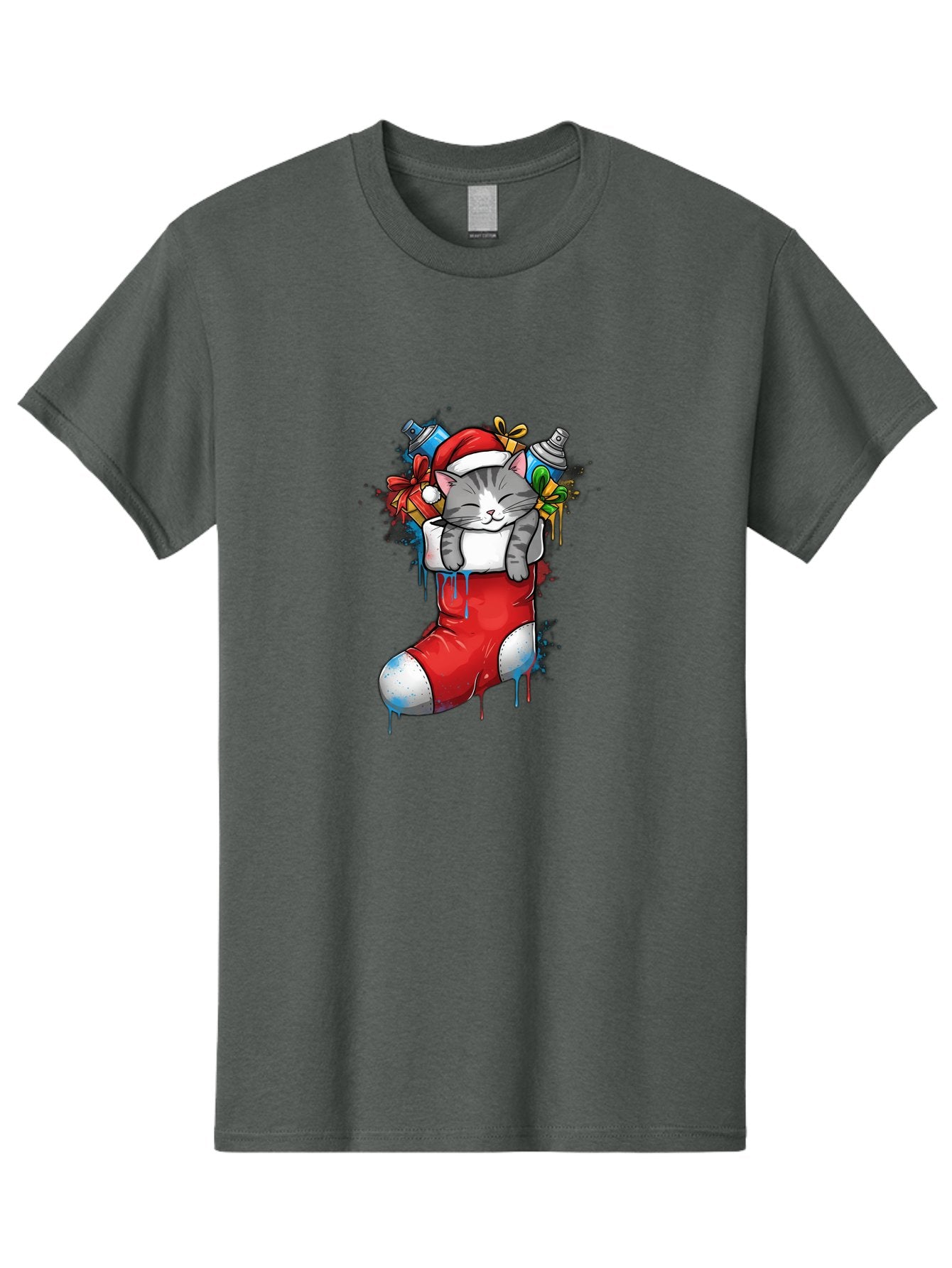 Cat-In-Christmas-Stocking-4 Men'S Graphic Tee, 100% Cotton, Comfortable Casual Summer Wear, Machine Washable, Vintage Camera, Old Camera, Antique Camera, Black Camera, Classic Photography, Photography Equipment, Nostalgic Device, Film Camera, Bal975 13