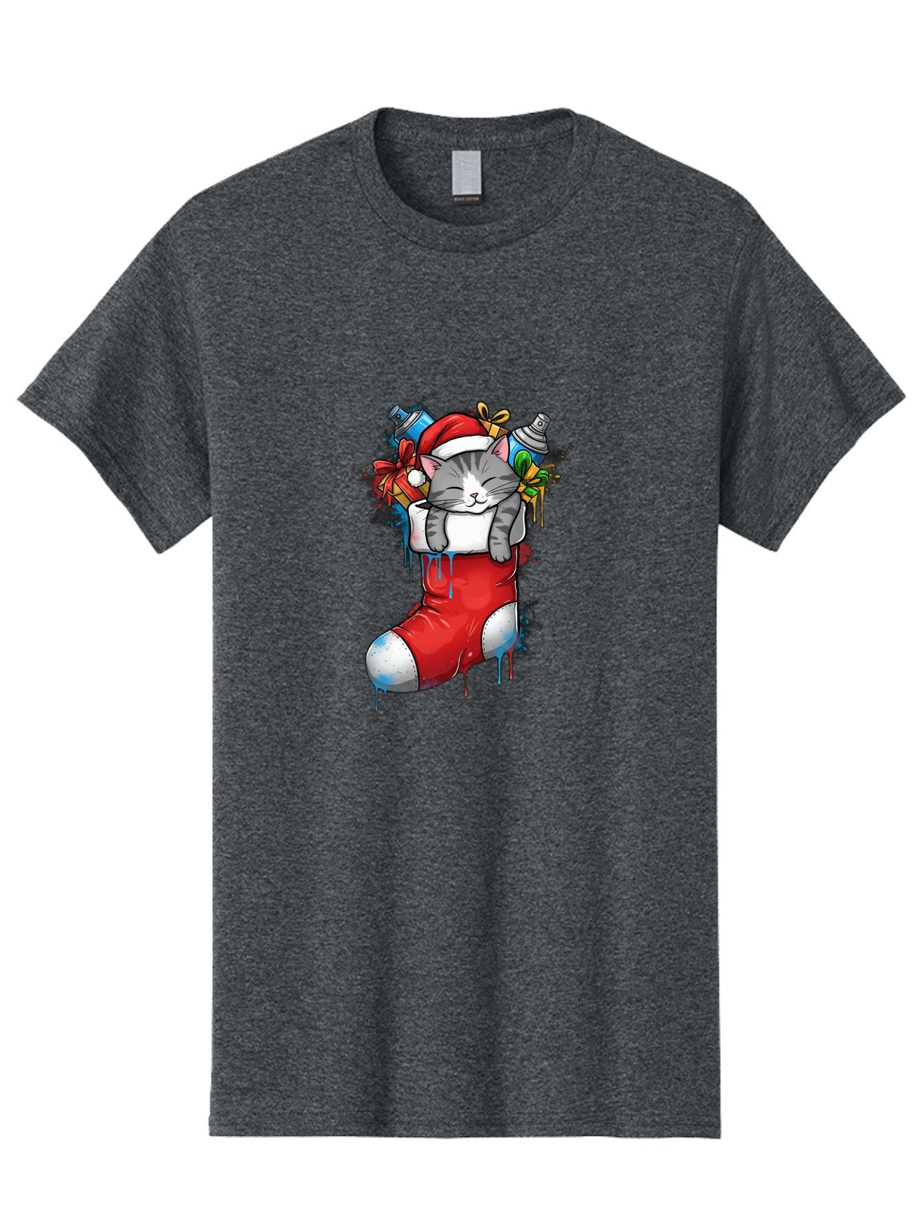 Cat-In-Christmas-Stocking-4 Men'S Graphic Tee, 100% Cotton, Comfortable Casual Summer Wear, Machine Washable, Vintage Camera, Old Camera, Antique Camera, Black Camera, Classic Photography, Photography Equipment, Nostalgic Device, Film Camera, Bal975 6