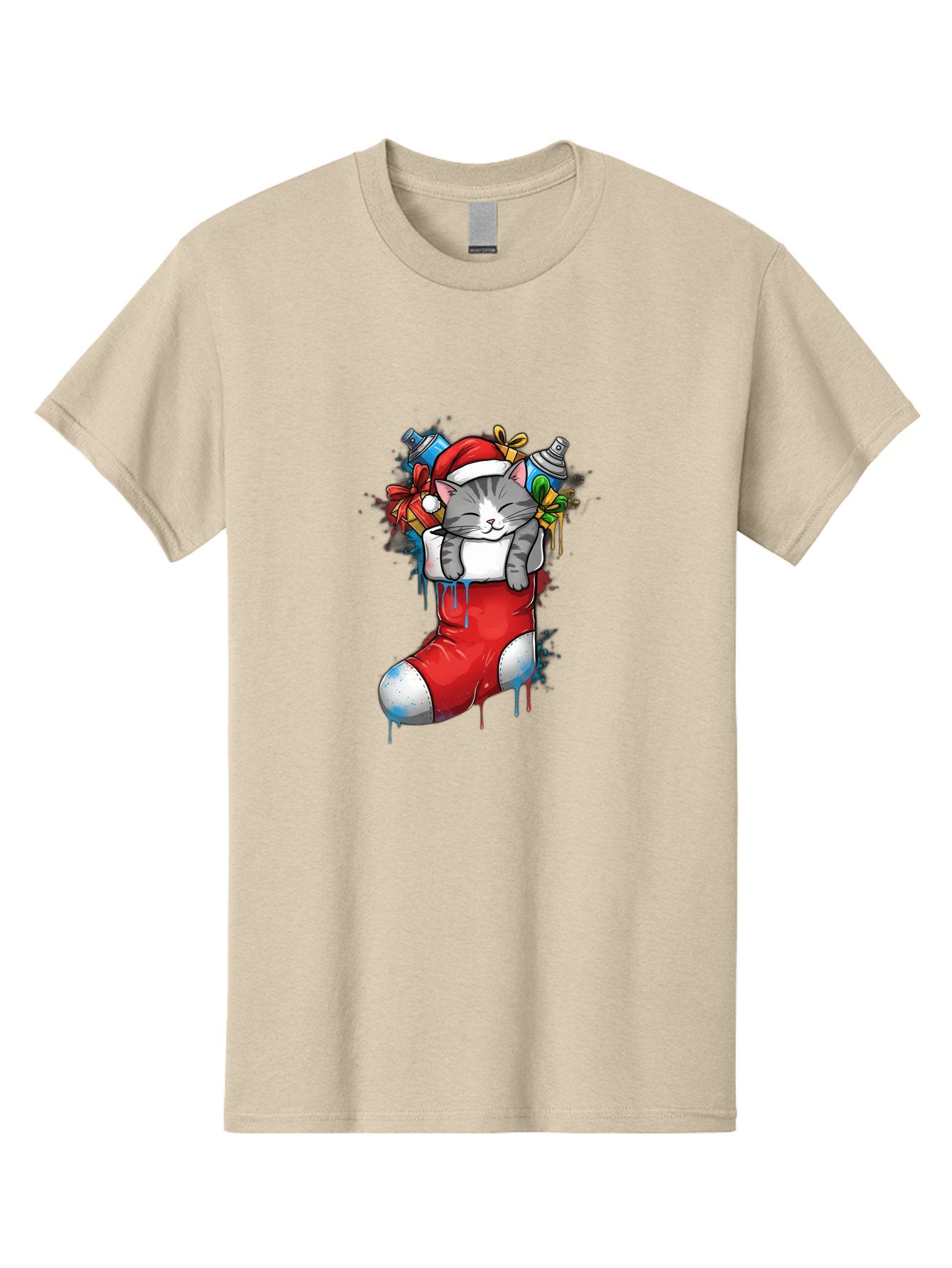 Cat-In-Christmas-Stocking-4 Men'S Graphic Tee, 100% Cotton, Comfortable Casual Summer Wear, Machine Washable, Vintage Camera, Old Camera, Antique Camera, Black Camera, Classic Photography, Photography Equipment, Nostalgic Device, Film Camera, Bal975 3