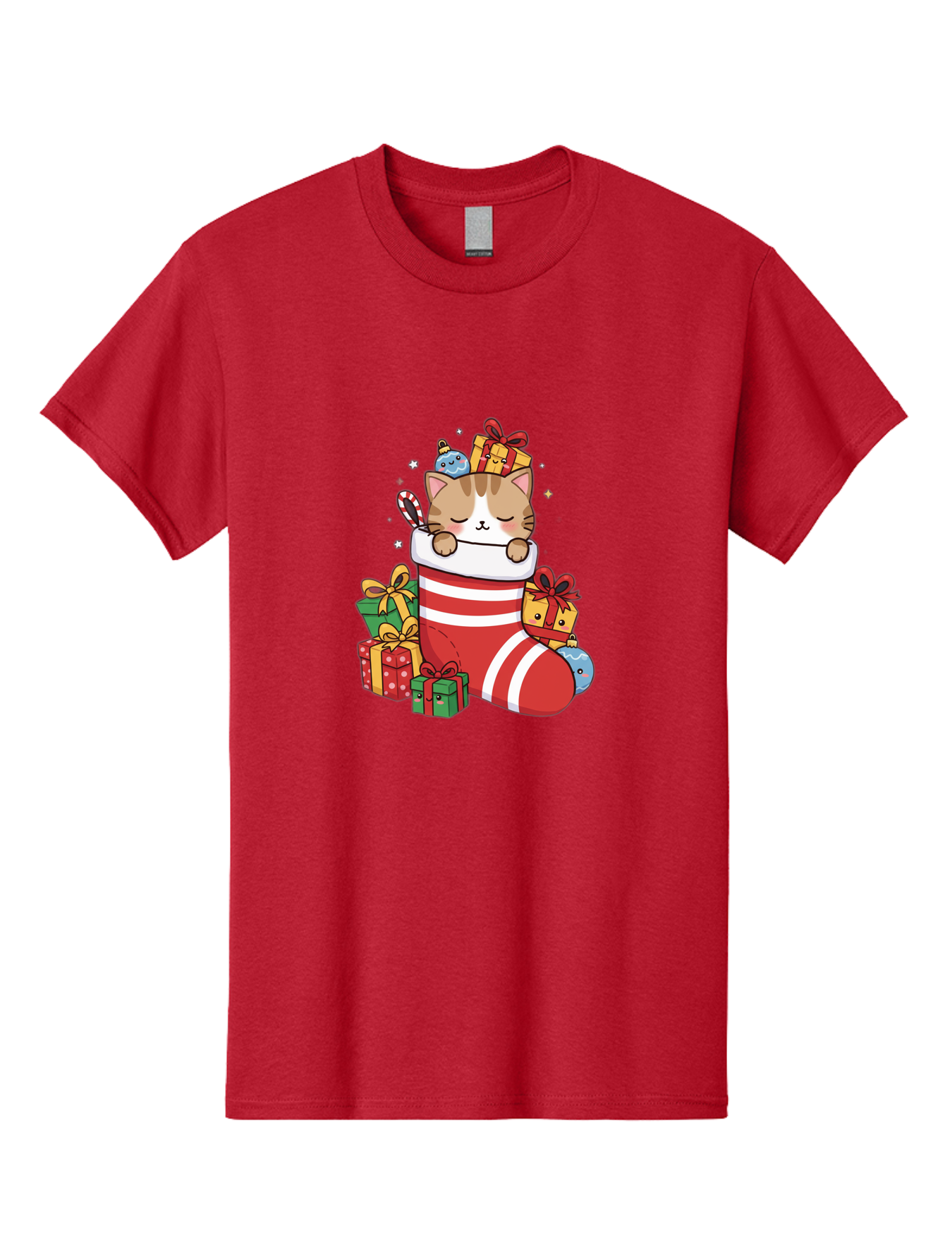 Cat-In-Christmas-Stocking-5 Men'S Graphic Tee, 100% Cotton, Comfortable Casual Summer Wear, Machine Washable, Vintage Camera, Old Camera, Antique Camera, Black Camera, Classic Photography, Photography Equipment, Nostalgic Device, Film Camera, Bal976