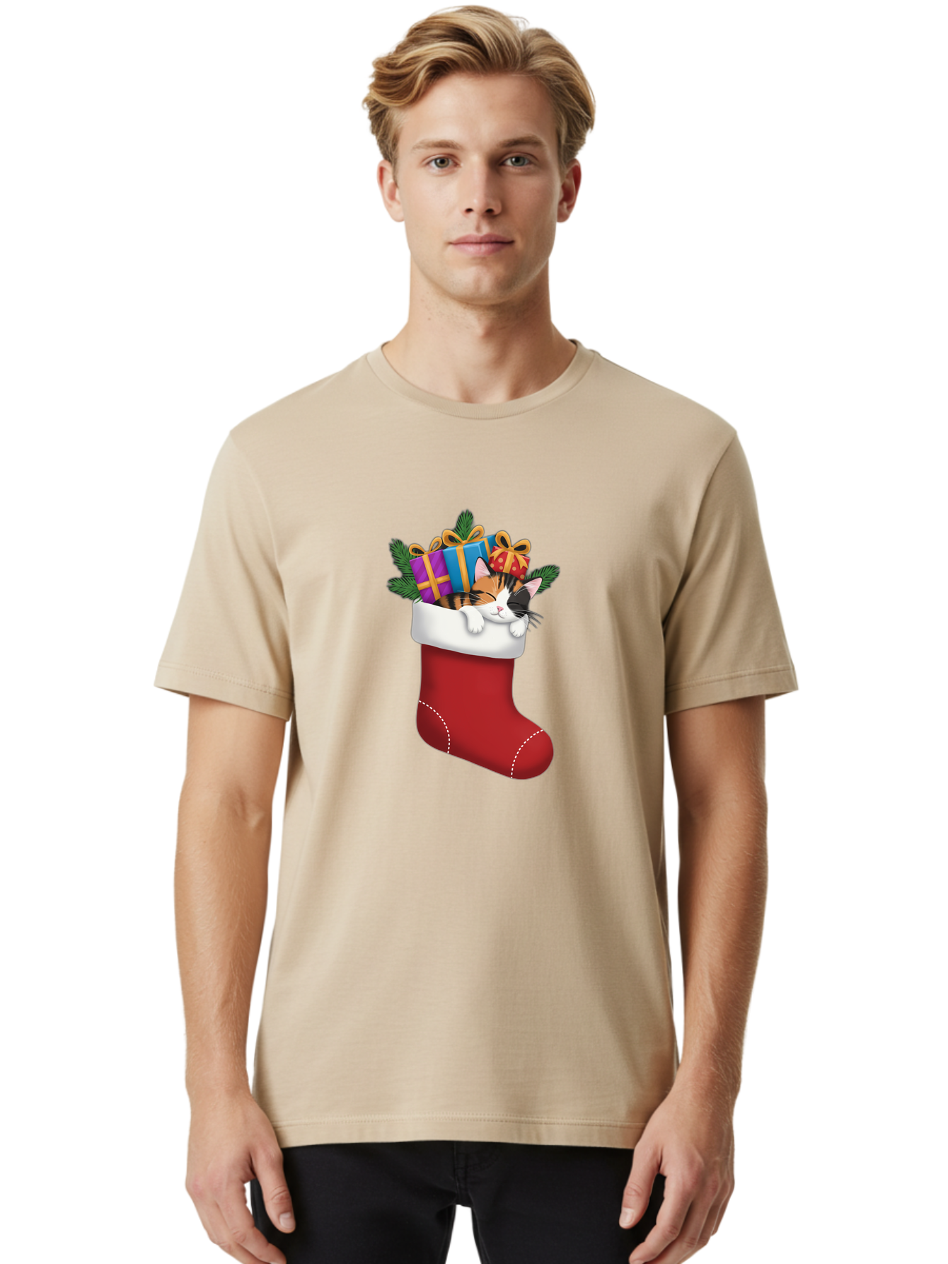 Cat-In-Christmas-Stocking-7 Men'S Graphic Tee, 100% Cotton, Comfortable Casual Summer Wear, Machine Washable, Vintage Camera, Old Camera, Antique Camera, Black Camera, Classic Photography, Photography Equipment, Nostalgic Device, Film Camera, Bal978 21