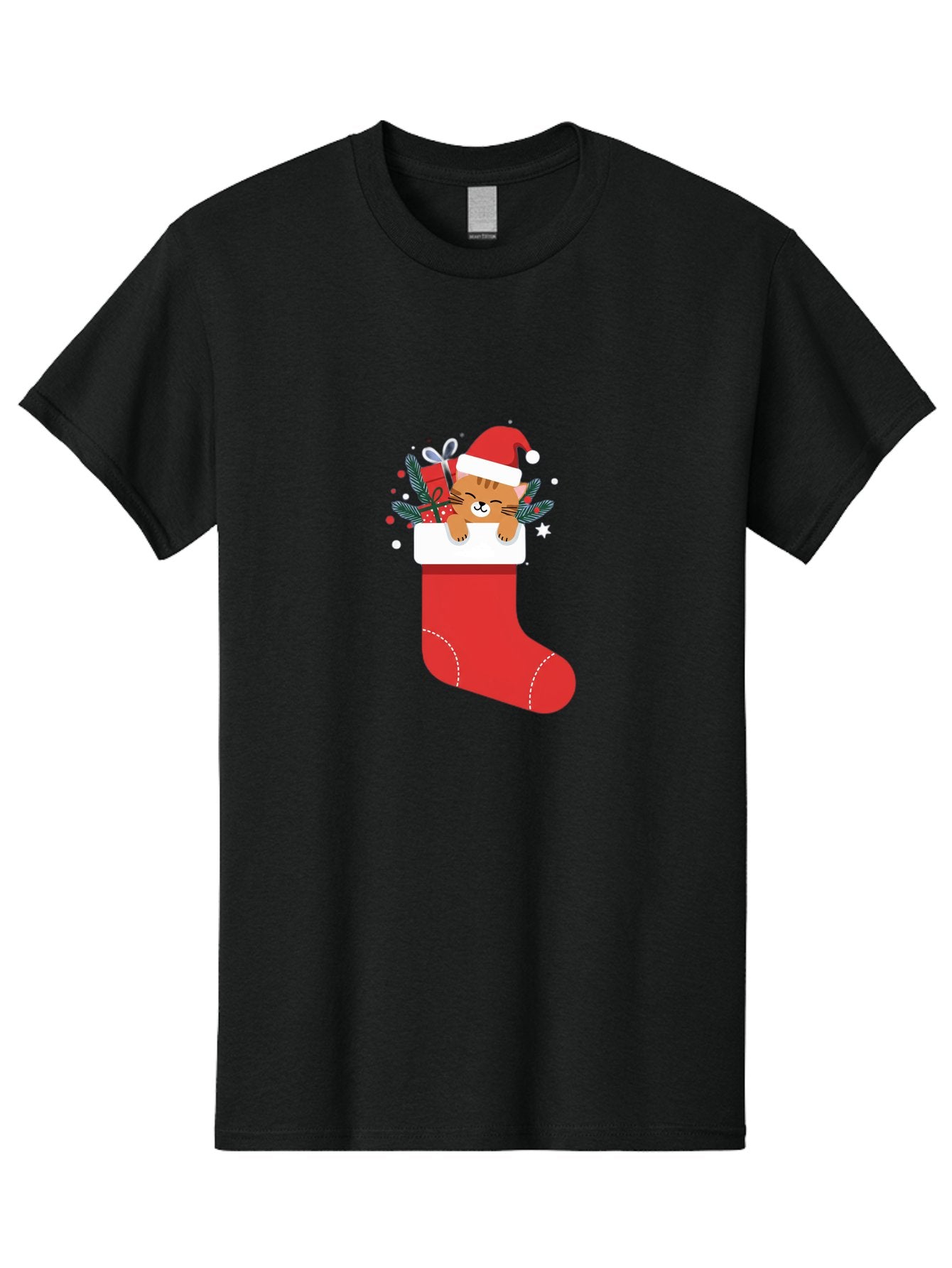Cat-In-Christmas-Stocking Men'S Graphic Tee, 100% Cotton, Comfortable Casual Summer Wear, Machine Washable, Vintage Camera, Old Camera, Antique Camera, Black Camera, Classic Photography, Photography Equipment, Nostalgic Device, Film Camera, Bal979 9