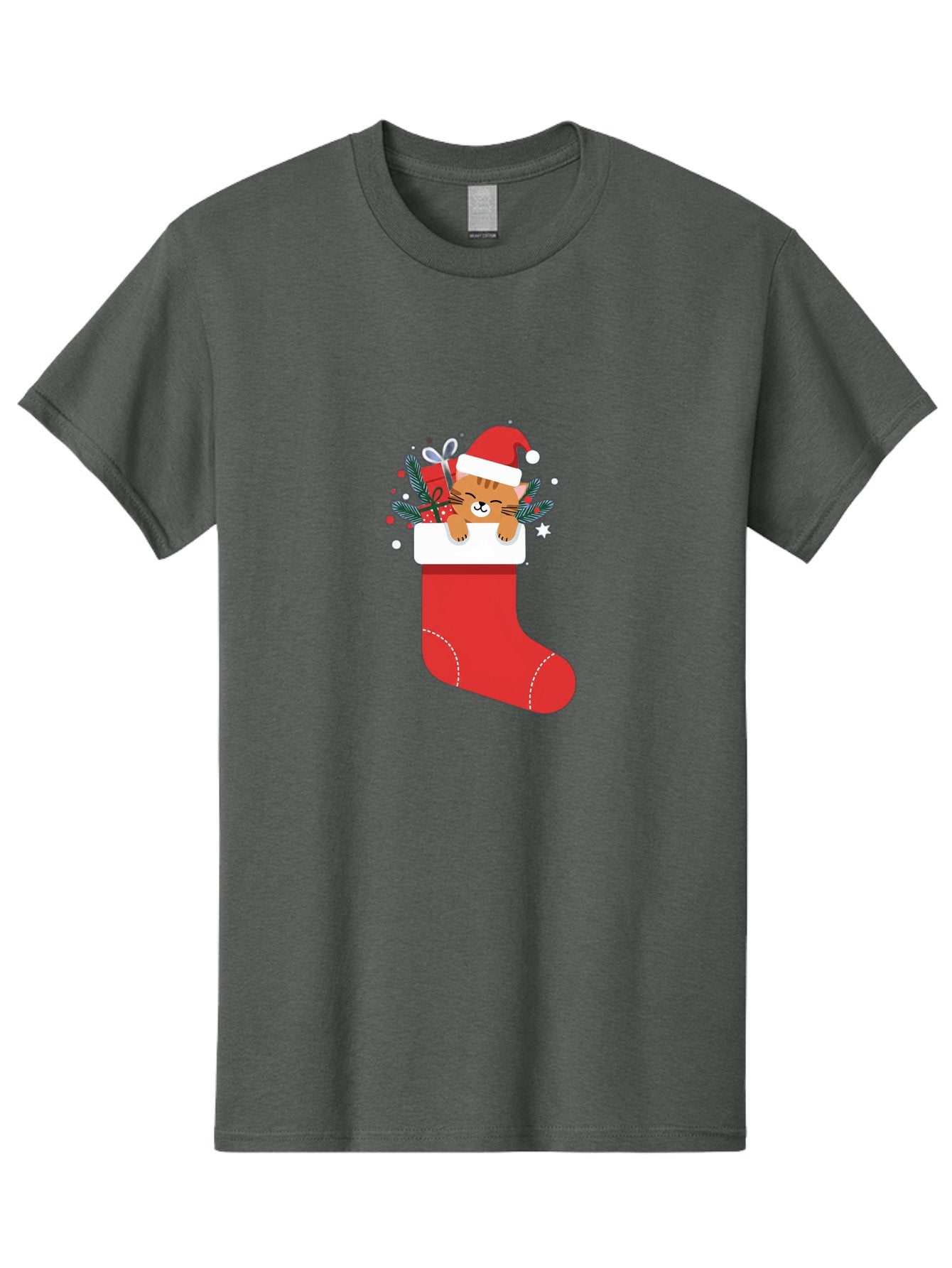 Cat-In-Christmas-Stocking Men'S Graphic Tee, 100% Cotton, Comfortable Casual Summer Wear, Machine Washable, Vintage Camera, Old Camera, Antique Camera, Black Camera, Classic Photography, Photography Equipment, Nostalgic Device, Film Camera, Bal979 12