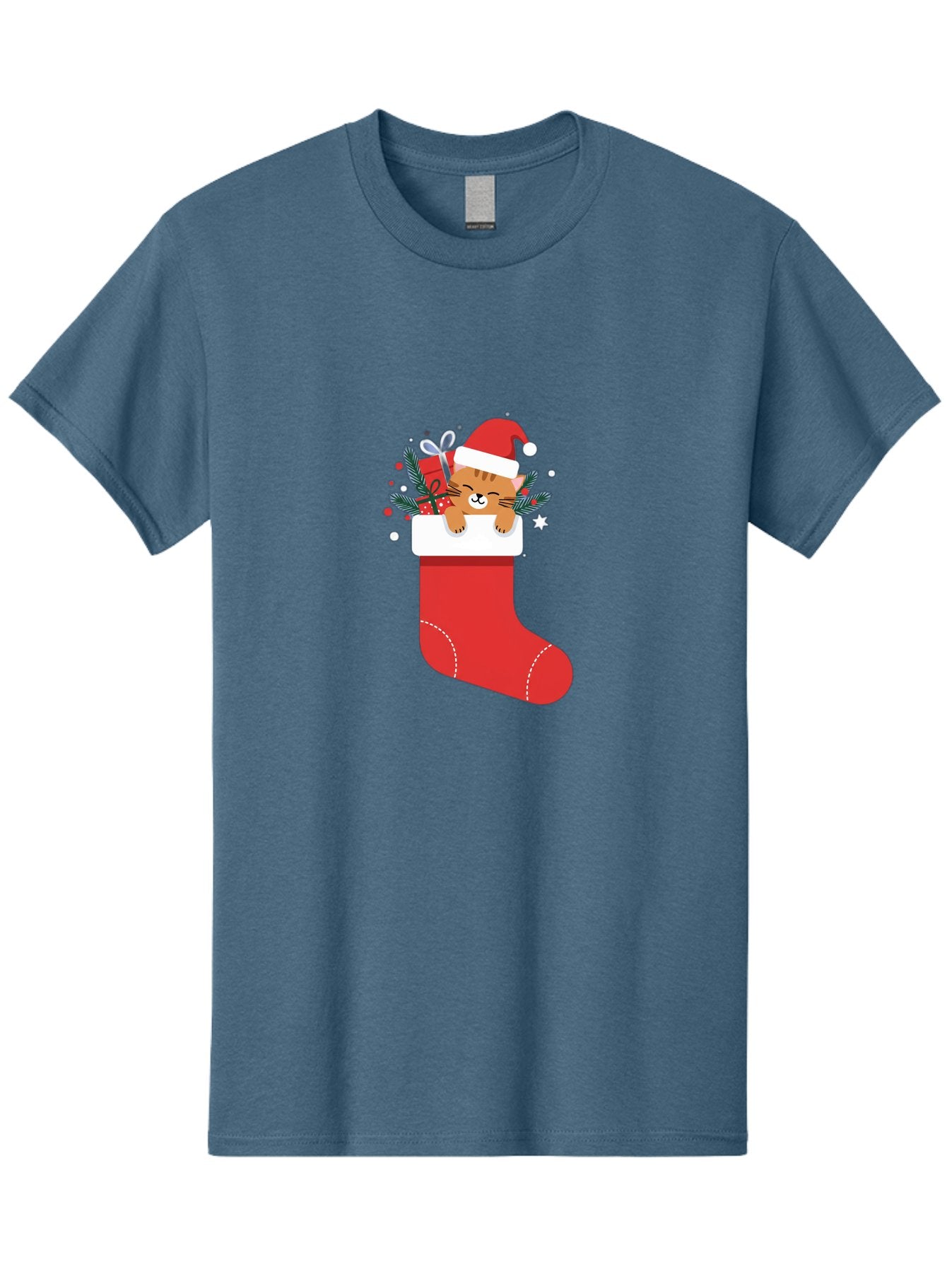 Cat-In-Christmas-Stocking Men'S Graphic Tee, 100% Cotton, Comfortable Casual Summer Wear, Machine Washable, Vintage Camera, Old Camera, Antique Camera, Black Camera, Classic Photography, Photography Equipment, Nostalgic Device, Film Camera, Bal979