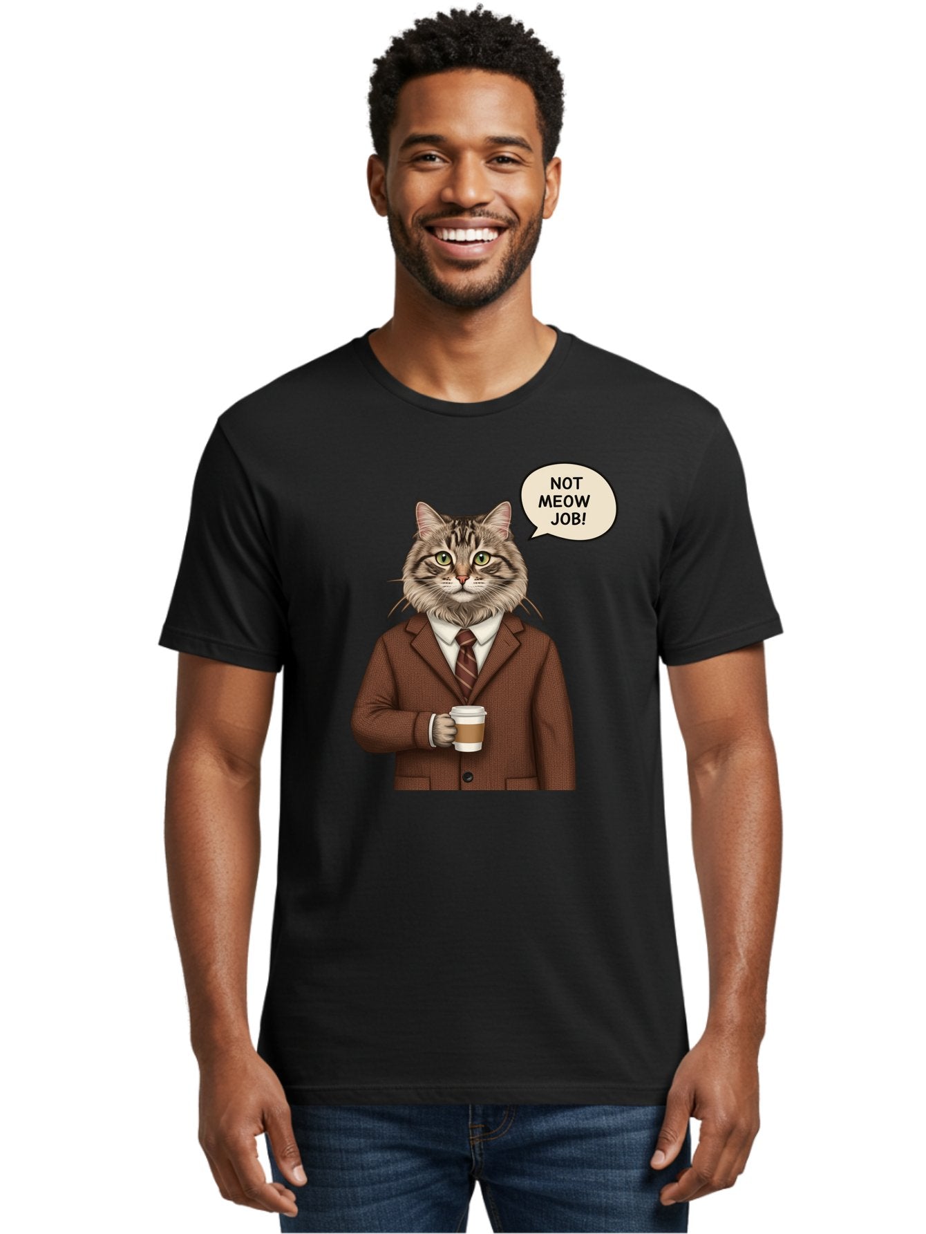 Cat-In-Suit-Not-Meow-Job Men'S Graphic Tee, 100% Cotton, Comfortable Casual Summer Wear, Machine Washable, Vintage Camera, Old Camera, Antique Camera, Black Camera, Classic Photography, Photography Equipment, Nostalgic Device, Film Camera, Bal981 26