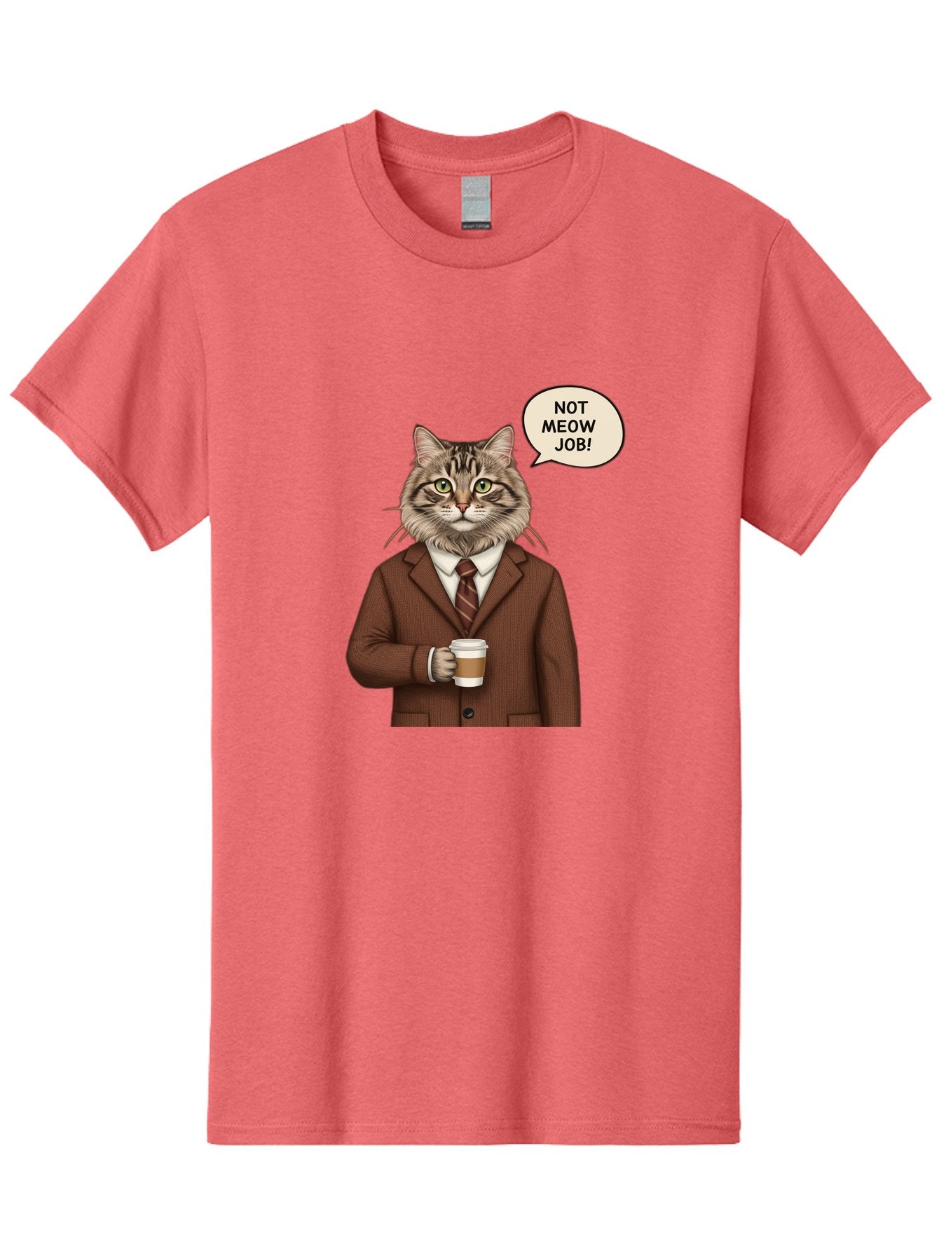 Cat-In-Suit-Not-Meow-Job Men'S Graphic Tee, 100% Cotton, Comfortable Casual Summer Wear, Machine Washable, Vintage Camera, Old Camera, Antique Camera, Black Camera, Classic Photography, Photography Equipment, Nostalgic Device, Film Camera, Bal981