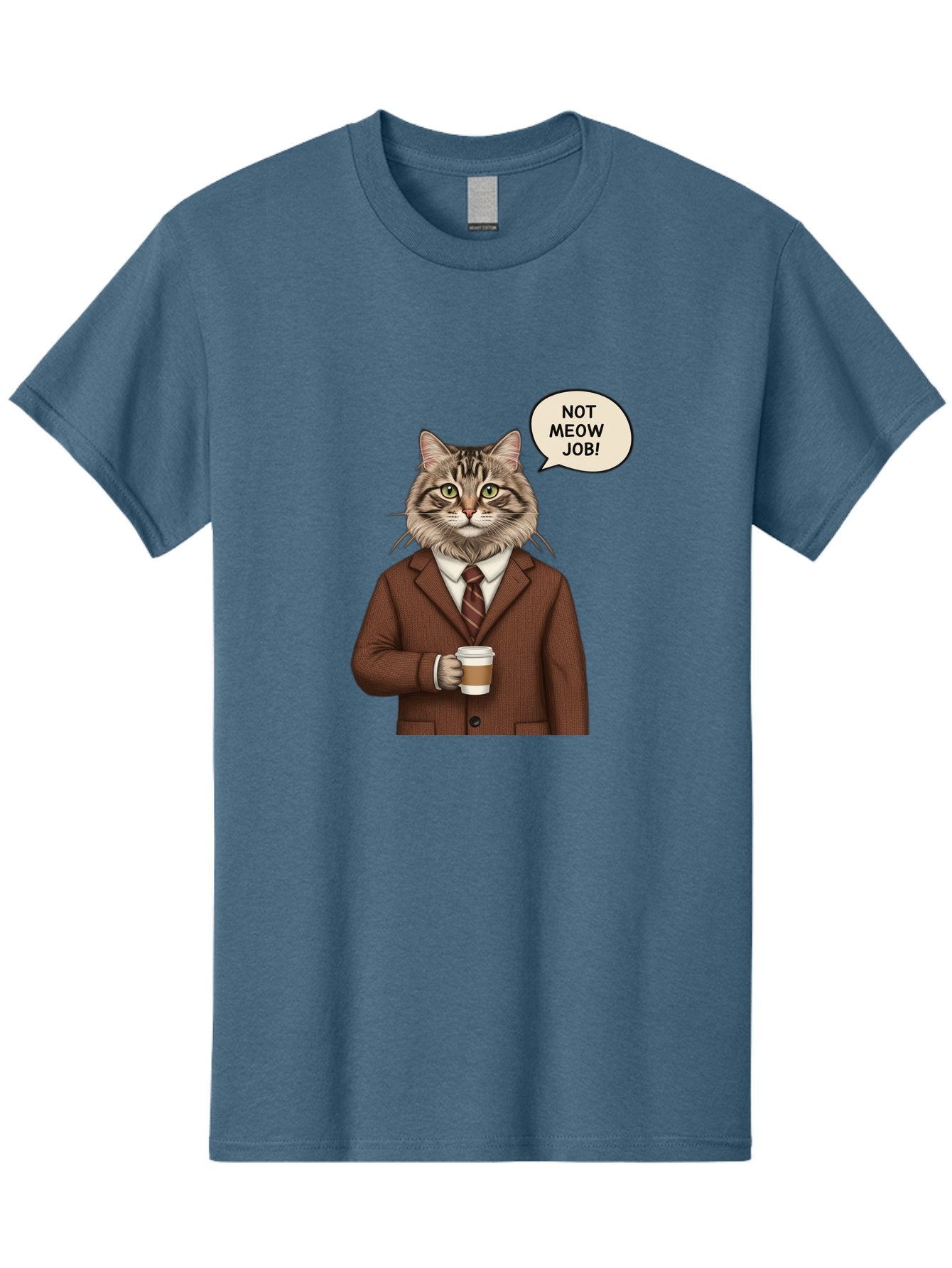 Cat-In-Suit-Not-Meow-Job Men'S Graphic Tee, 100% Cotton, Comfortable Casual Summer Wear, Machine Washable, Vintage Camera, Old Camera, Antique Camera, Black Camera, Classic Photography, Photography Equipment, Nostalgic Device, Film Camera, Bal981