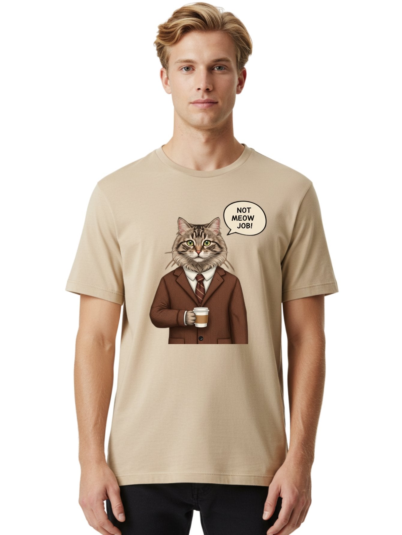 Cat-In-Suit-Not-Meow-Job Men'S Graphic Tee, 100% Cotton, Comfortable Casual Summer Wear, Machine Washable, Vintage Camera, Old Camera, Antique Camera, Black Camera, Classic Photography, Photography Equipment, Nostalgic Device, Film Camera, Bal981 29