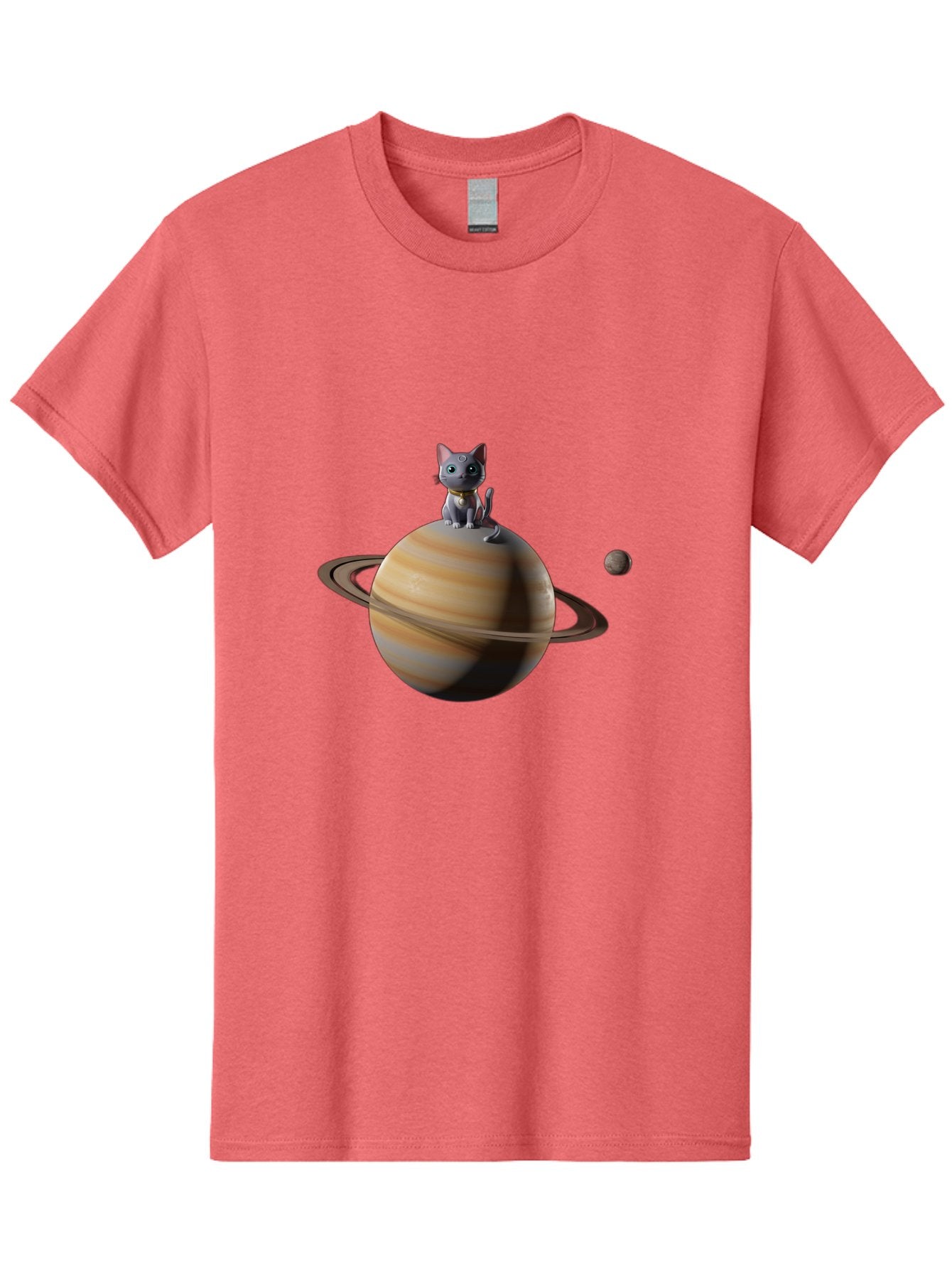 Cat-On-Saturn-1 Men'S Graphic Tee, 100% Cotton, Comfortable Casual Summer Wear, Machine Washable, Vintage Camera, Old Camera, Antique Camera, Black Camera, Classic Photography, Photography Equipment, Nostalgic Device, Film Camera, Camera Art Bal985