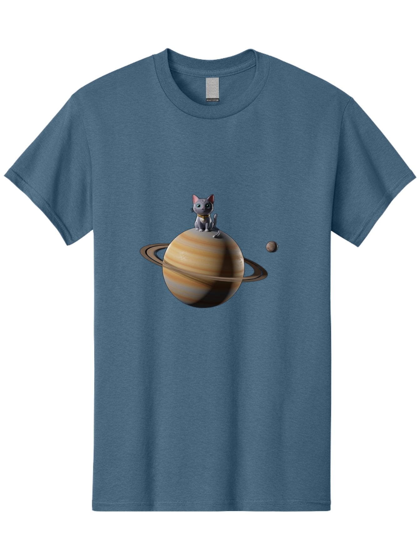 Cat-On-Saturn-1 Men'S Graphic Tee, 100% Cotton, Comfortable Casual Summer Wear, Machine Washable, Vintage Camera, Old Camera, Antique Camera, Black Camera, Classic Photography, Photography Equipment, Nostalgic Device, Film Camera, Camera Art Bal985