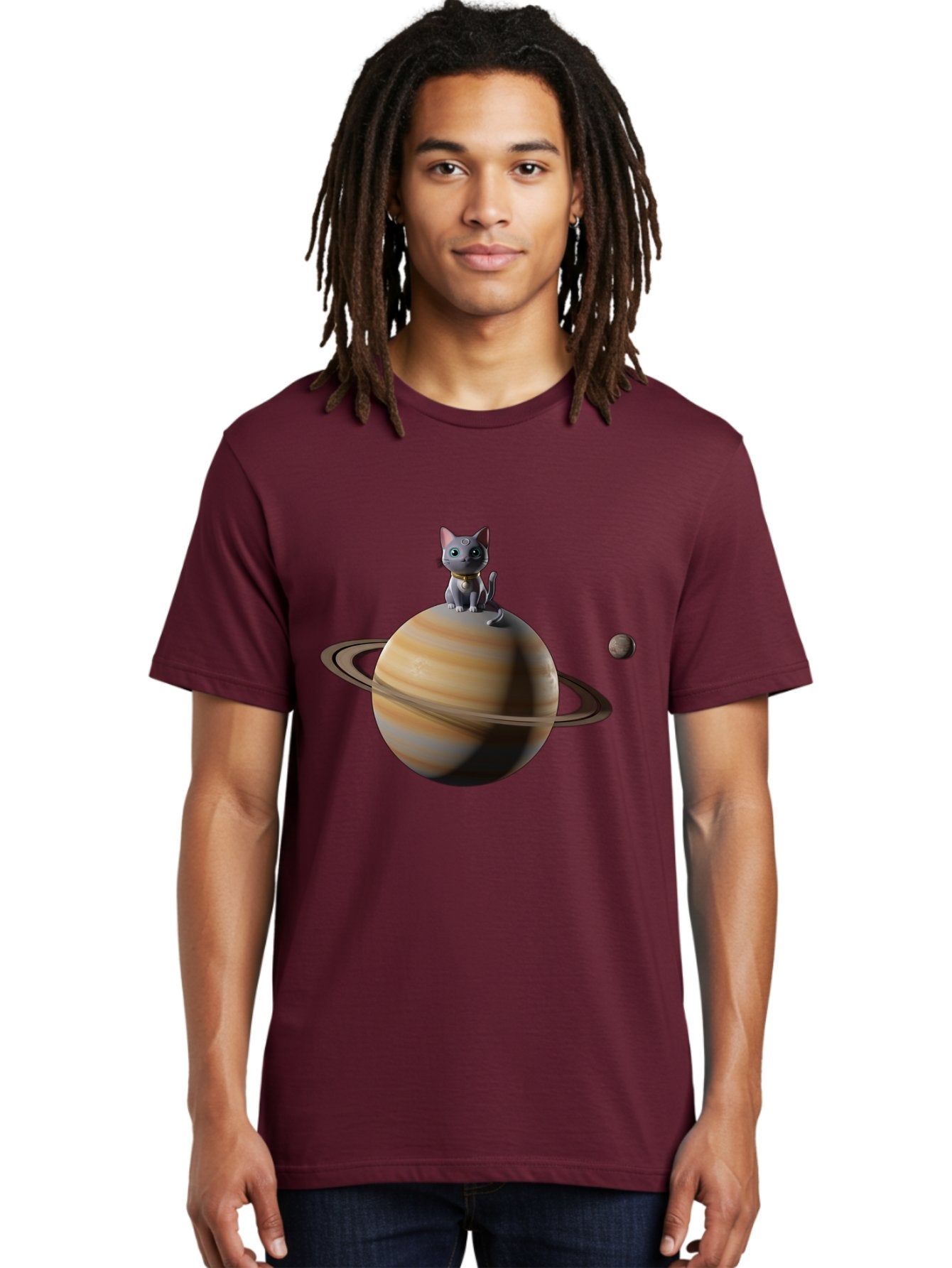 Cat-On-Saturn-1 Men'S Graphic Tee, 100% Cotton, Comfortable Casual Summer Wear, Machine Washable, Vintage Camera, Old Camera, Antique Camera, Black Camera, Classic Photography, Photography Equipment, Nostalgic Device, Film Camera, Camera Art Bal985 26