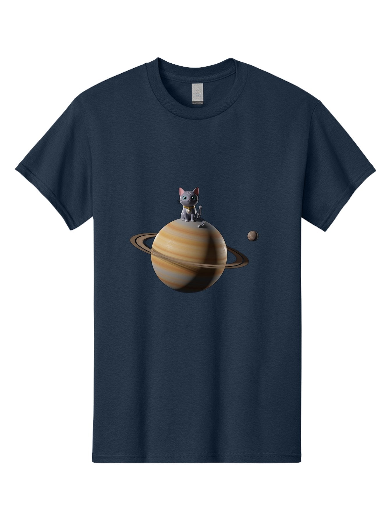 Cat-On-Saturn-1 Men'S Graphic Tee, 100% Cotton, Comfortable Casual Summer Wear, Machine Washable, Vintage Camera, Old Camera, Antique Camera, Black Camera, Classic Photography, Photography Equipment, Nostalgic Device, Film Camera, Camera Art Bal985 3