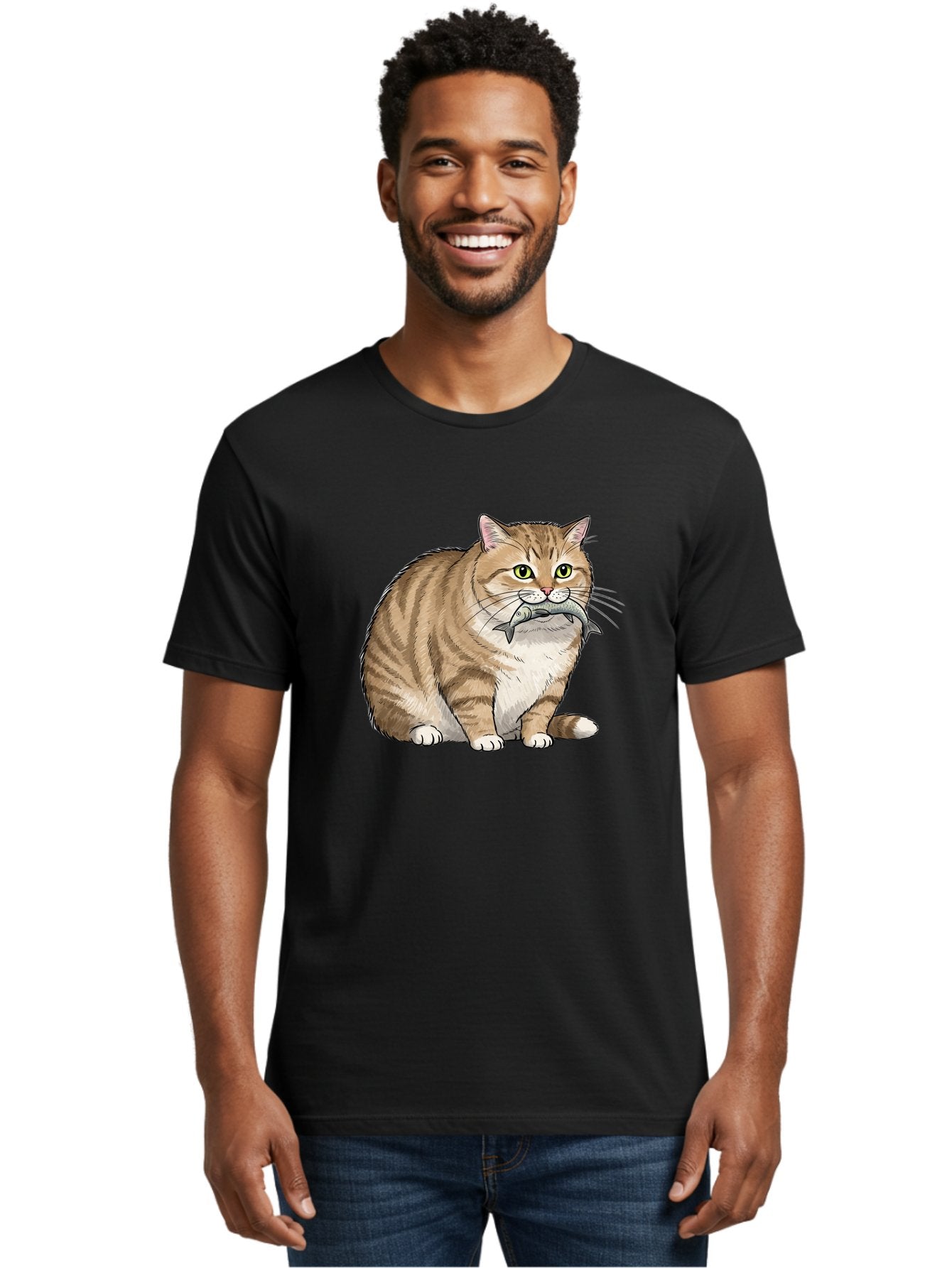 Cat-With-Fish-10 Men'S Graphic Tee, 100% Cotton, Comfortable Casual Summer Wear, Machine Washable, Vintage Camera, Old Camera, Antique Camera, Black Camera, Classic Photography, Photography Equipment, Nostalgic Device, Film Camera, Camera Art Bal989 28