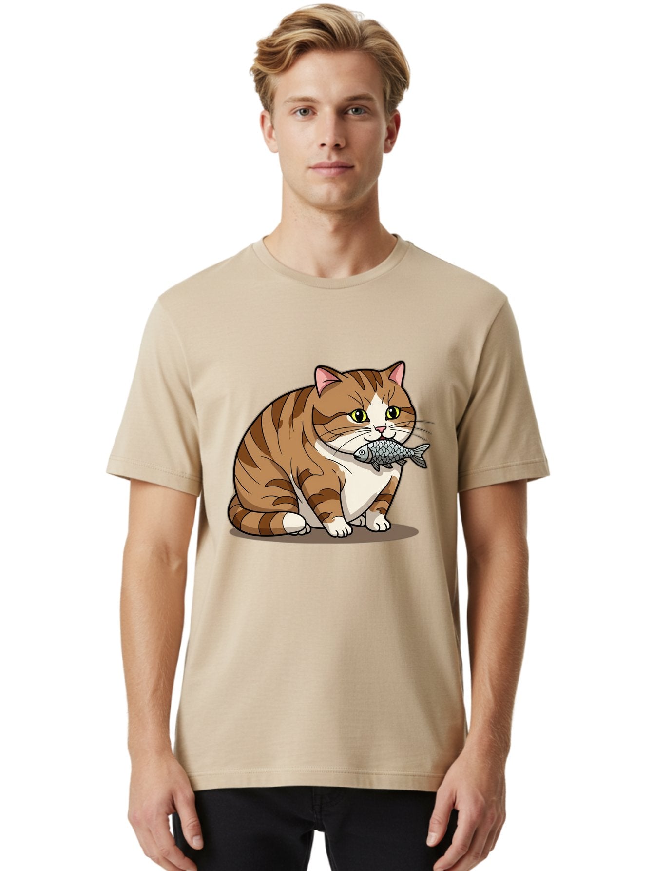 Cat-With-Fish-5 Men'S Graphic Tee, 100% Cotton, Comfortable Casual Summer Wear, Machine Washable, Vintage Camera, Old Camera, Antique Camera, Black Camera, Classic Photography, Photography Equipment, Nostalgic Device, Film Camera, Camera Art Bal993 24