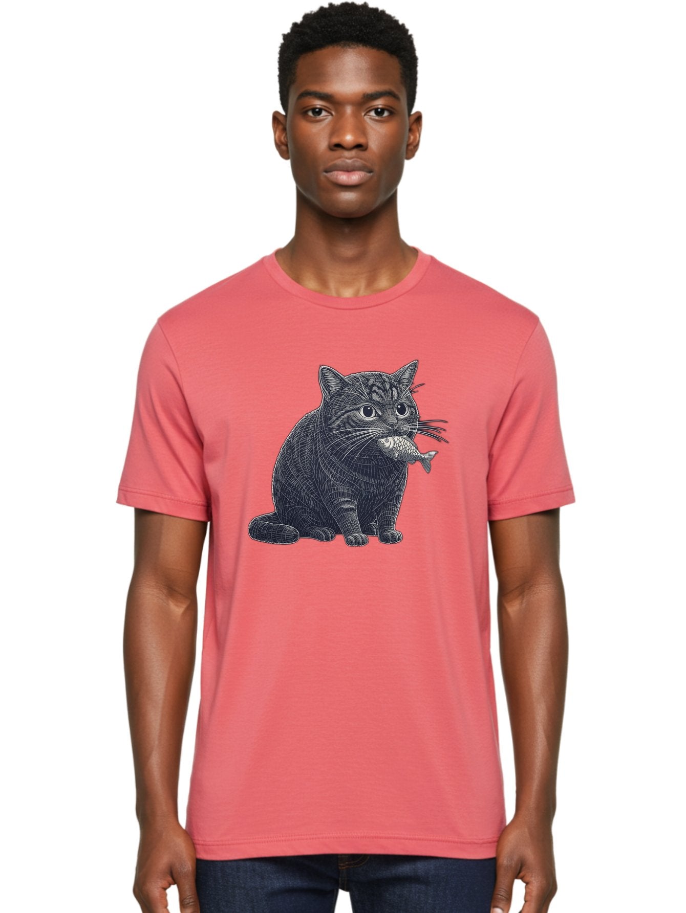 Cat-With-Fish-6 Men'S Graphic Tee, 100% Cotton, Comfortable Casual Summer Wear, Machine Washable, Vintage Camera, Old Camera, Antique Camera, Black Camera, Classic Photography, Photography Equipment, Nostalgic Device, Film Camera, Camera Art Bal994 18