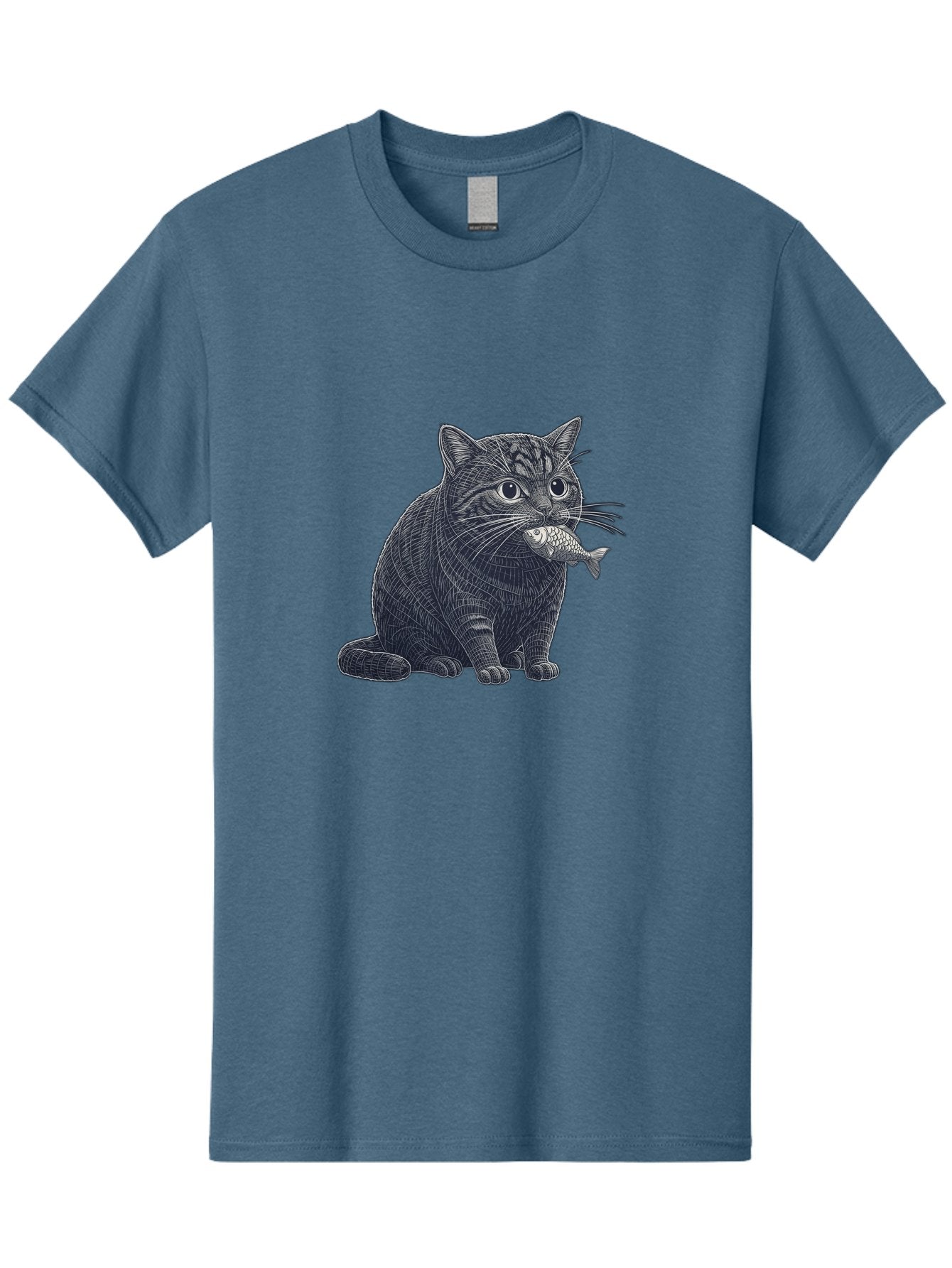 Cat-With-Fish-6 Men'S Graphic Tee, 100% Cotton, Comfortable Casual Summer Wear, Machine Washable, Vintage Camera, Old Camera, Antique Camera, Black Camera, Classic Photography, Photography Equipment, Nostalgic Device, Film Camera, Camera Art Bal994 10