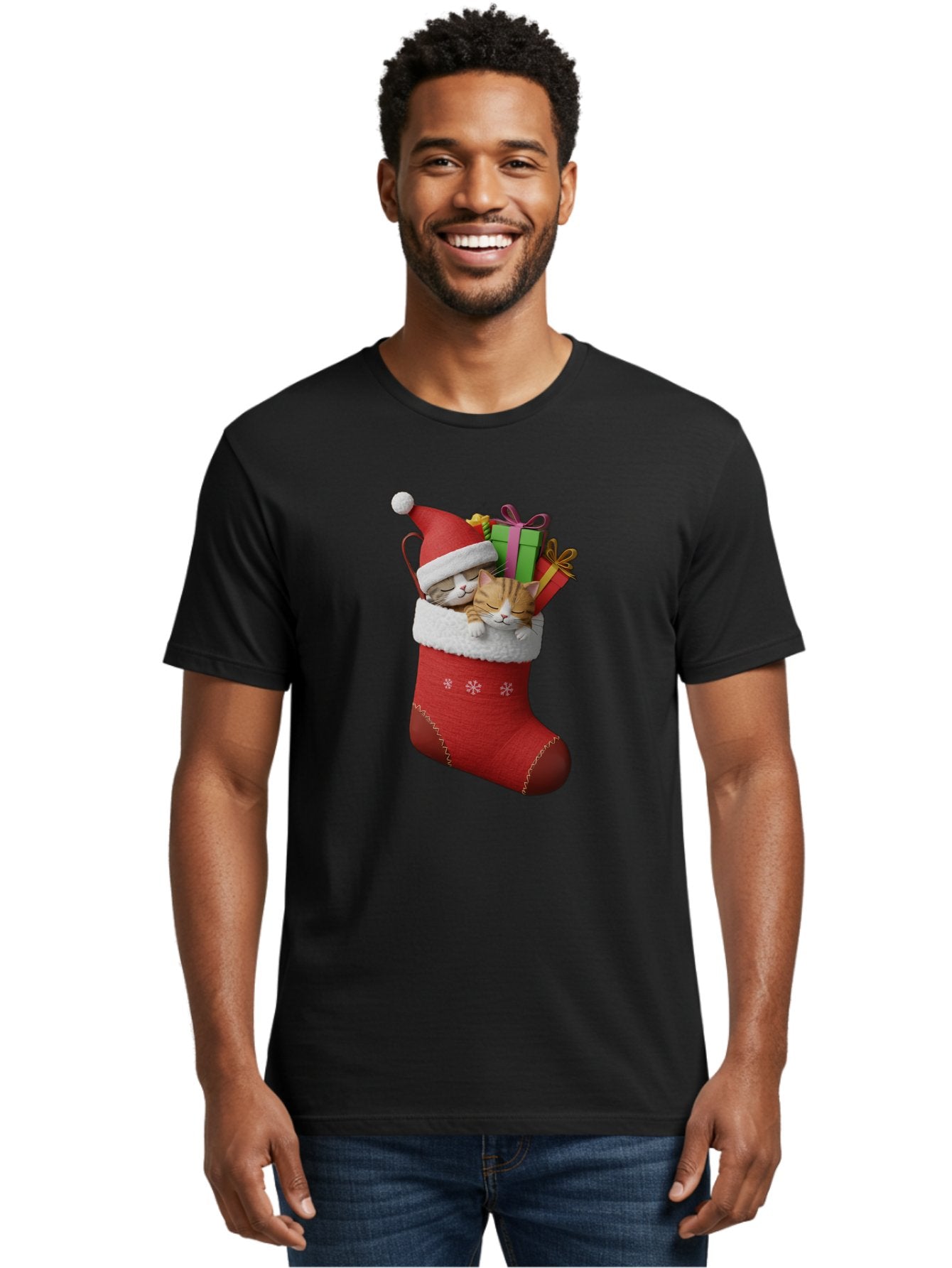 Cats-In-Christmas-Stocking Men'S Graphic Tee, 100% Cotton, Comfortable Casual Summer Wear, Machine Washable, Vintage Camera, Old Camera, Antique Camera, Black Camera, Classic Photography, Photography Equipment, Nostalgic Device, Film Camera, Bam000 30
