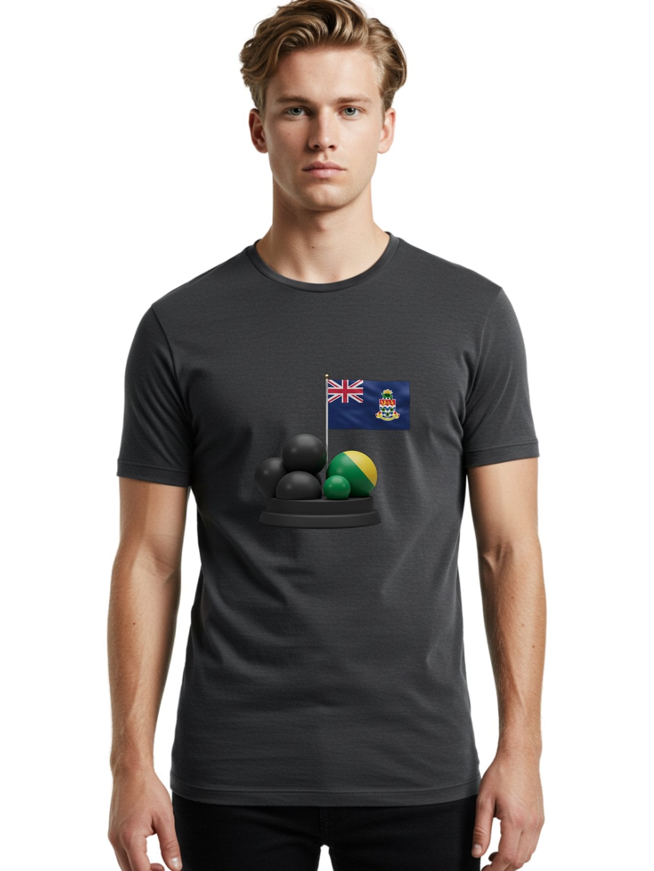 Cayman-Islands-Flag-With-Snooker-Balls Men'S Graphic Tee, 100% Cotton, Comfortable Casual Summer Wear, Machine Washable, Vintage Camera, Old Camera, Antique Camera, Black Camera, Classic Photography, Photography Equipment, Nostalgic Device, Bam001 25