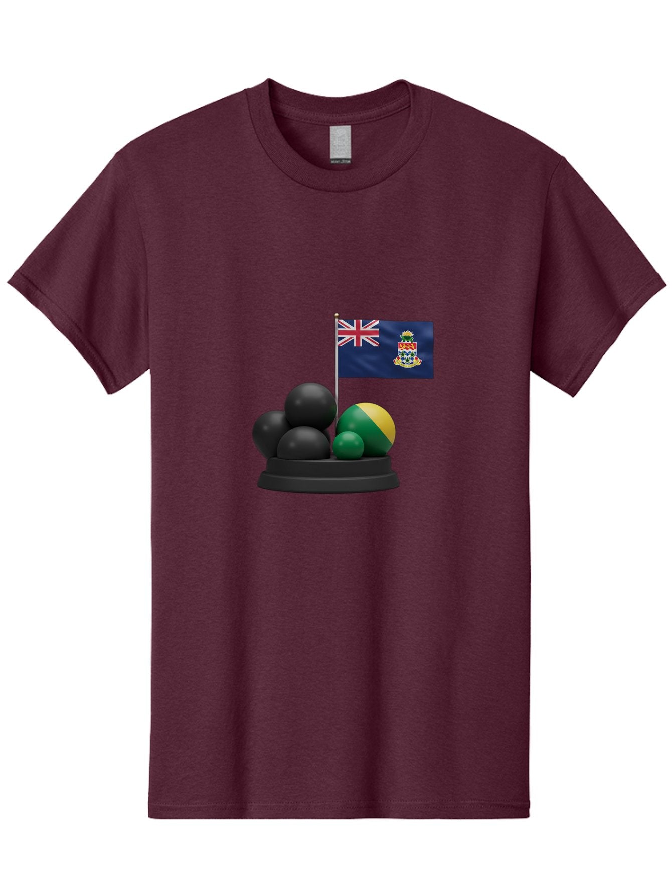 Cayman-Islands-Flag-With-Snooker-Balls Men'S Graphic Tee, 100% Cotton, Comfortable Casual Summer Wear, Machine Washable, Vintage Camera, Old Camera, Antique Camera, Black Camera, Classic Photography, Photography Equipment, Nostalgic Device, Bam001 9