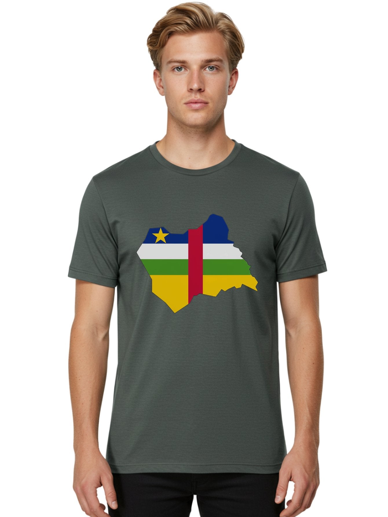 Central-African-Republic-Map-With-Flag Men'S Graphic Tee, 100% Cotton, Comfortable Casual Summer Wear, Machine Washable, Vintage Camera, Old Camera, Antique Camera, Black Camera, Classic Photography, Photography Equipment, Nostalgic Device, Bam005 27