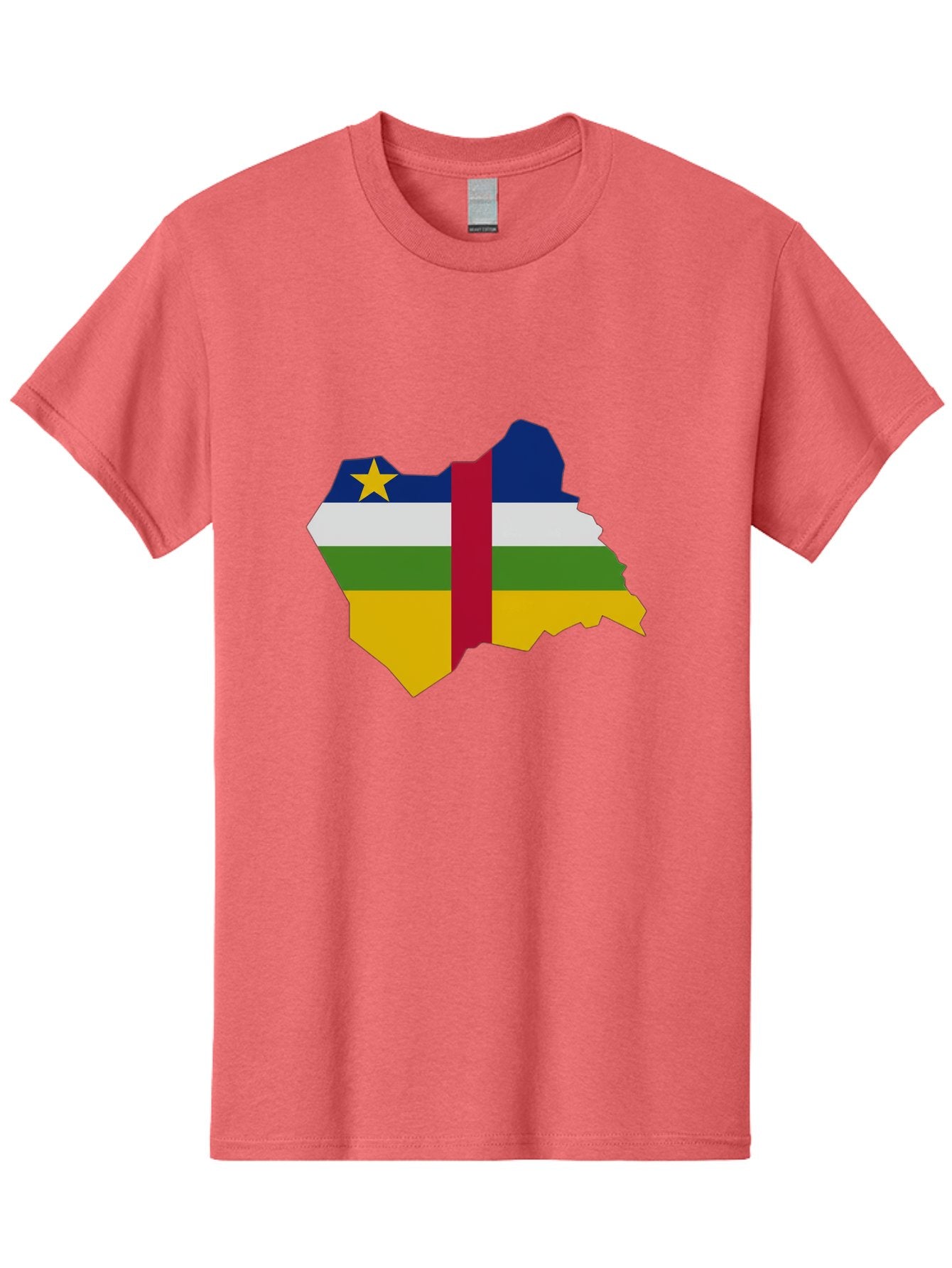 Central-African-Republic-Map-With-Flag Men'S Graphic Tee, 100% Cotton, Comfortable Casual Summer Wear, Machine Washable, Vintage Camera, Old Camera, Antique Camera, Black Camera, Classic Photography, Photography Equipment, Nostalgic Device, Bam005 6