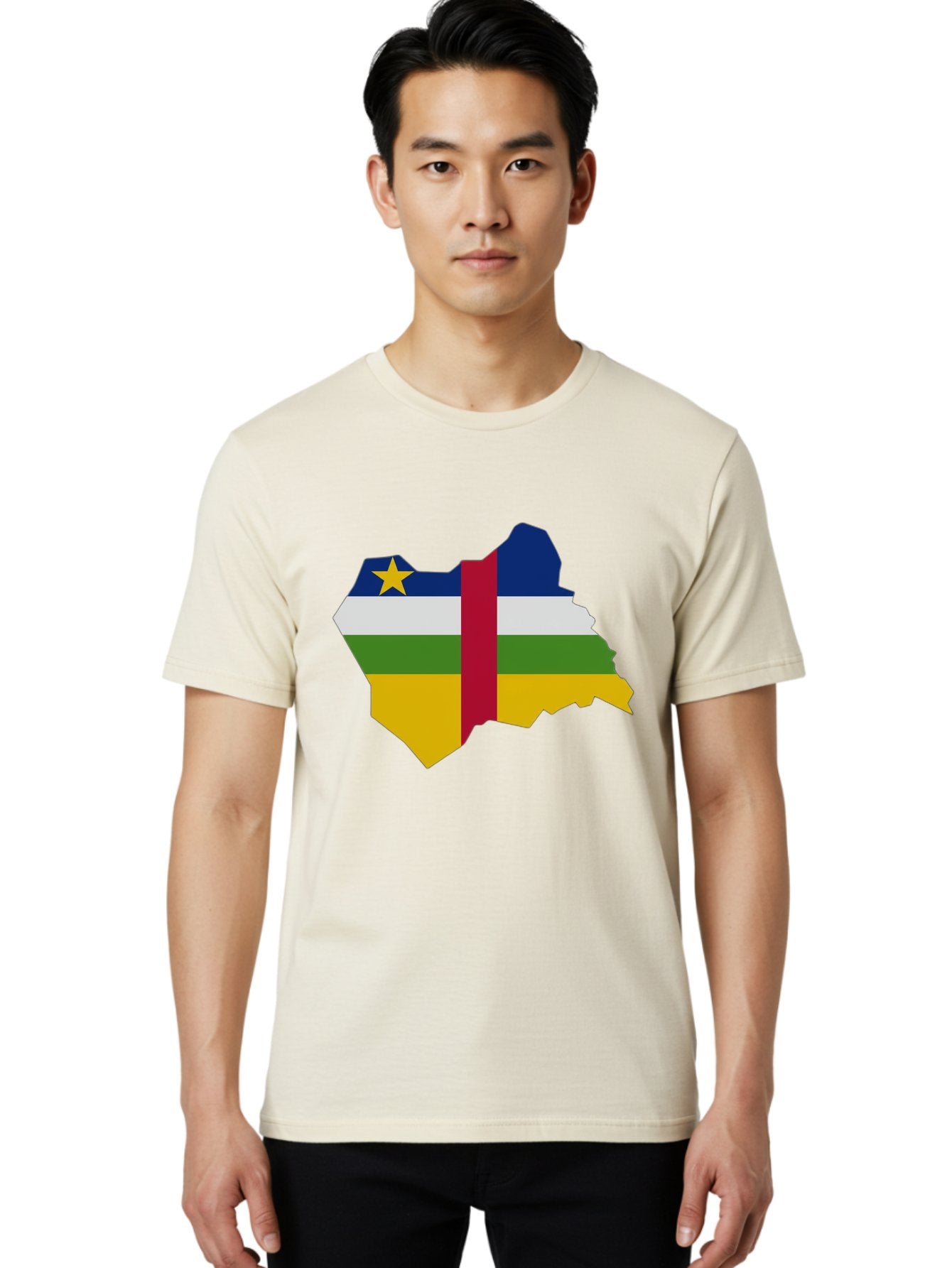 Central-African-Republic-Map-With-Flag Men'S Graphic Tee, 100% Cotton, Comfortable Casual Summer Wear, Machine Washable, Vintage Camera, Old Camera, Antique Camera, Black Camera, Classic Photography, Photography Equipment, Nostalgic Device, Bam005 20