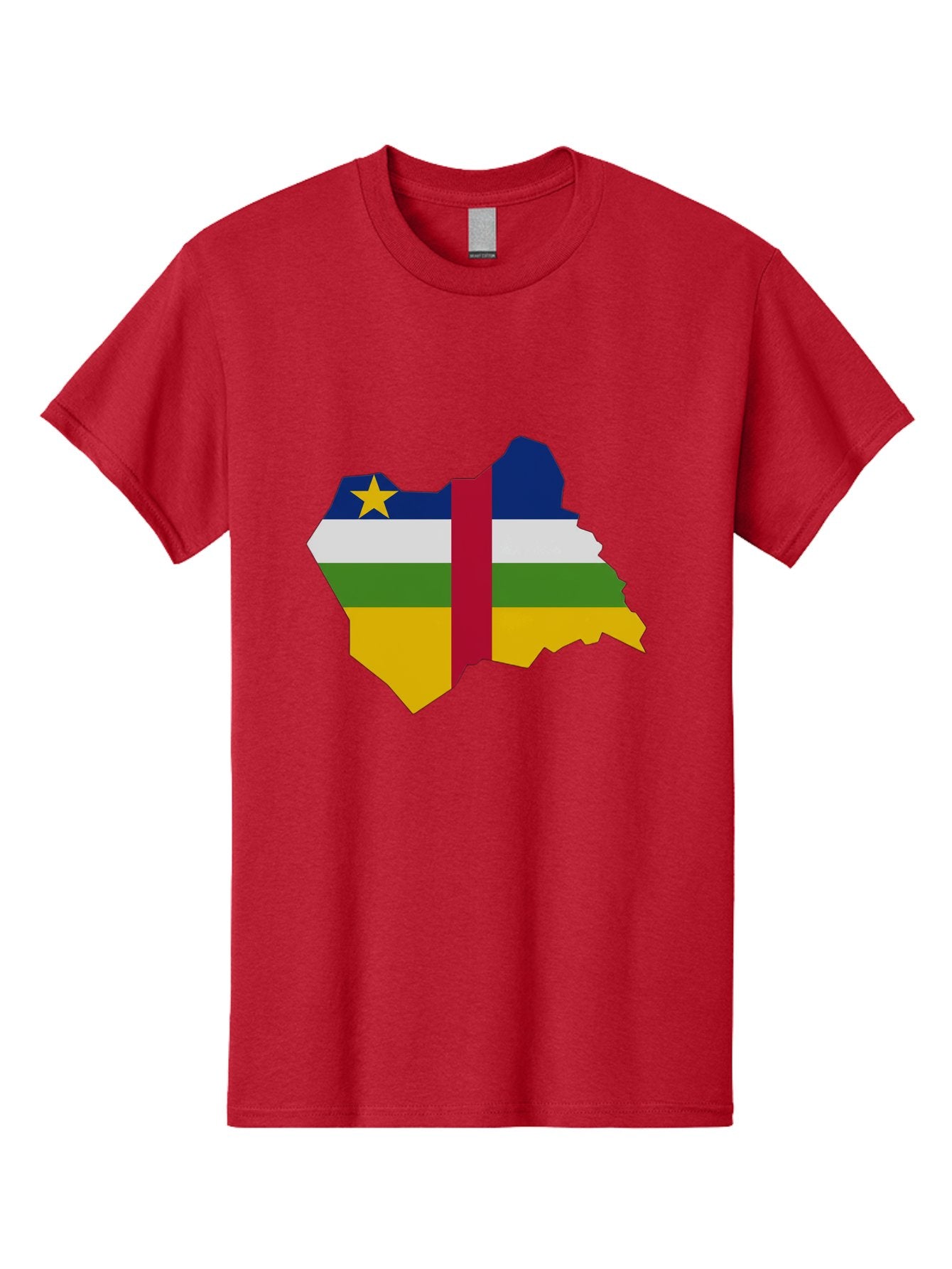 Central-African-Republic-Map-With-Flag Men'S Graphic Tee, 100% Cotton, Comfortable Casual Summer Wear, Machine Washable, Vintage Camera, Old Camera, Antique Camera, Black Camera, Classic Photography, Photography Equipment, Nostalgic Device, Bam005 3