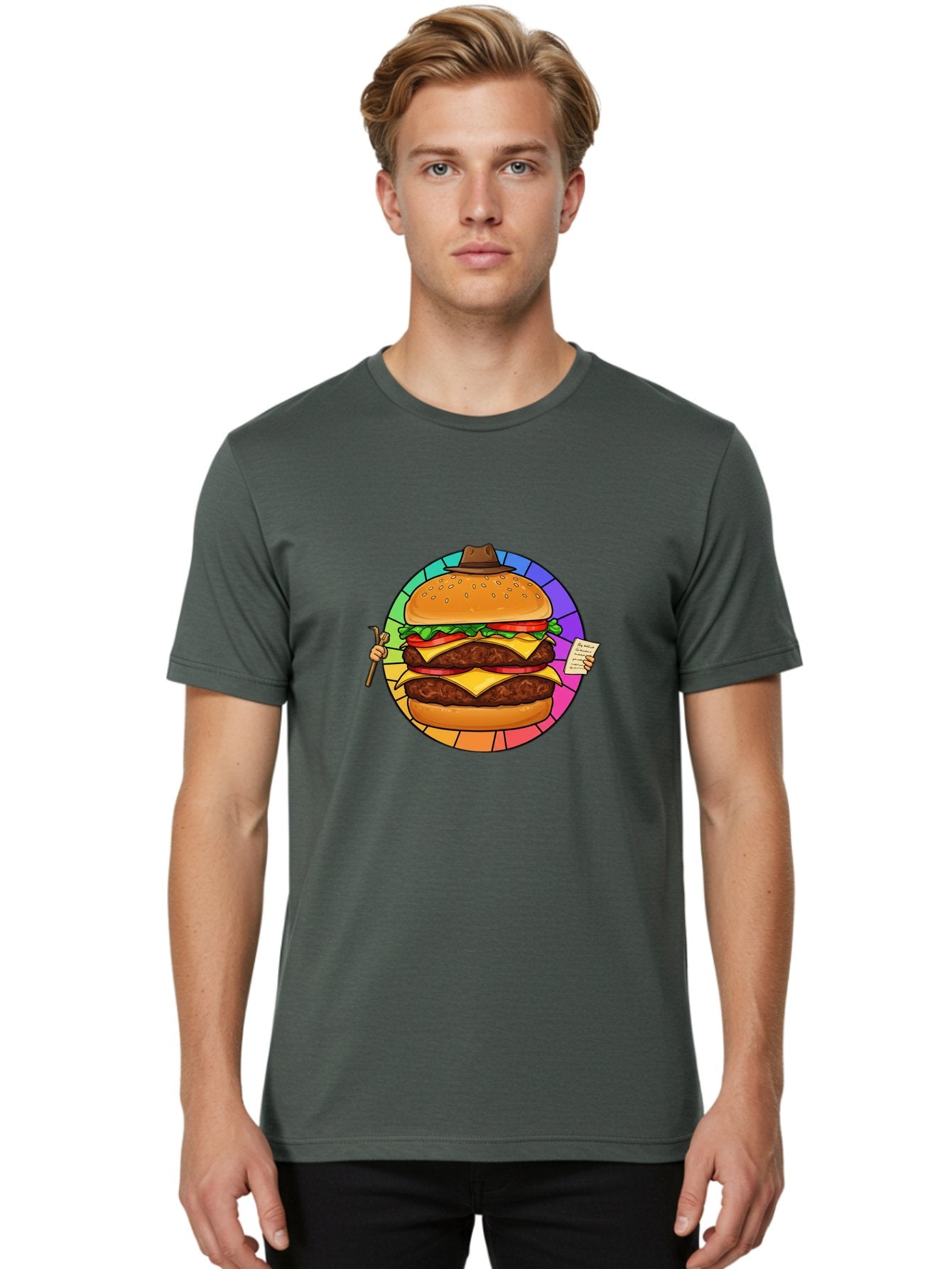 Cheeseburger-With-Cowboy-Hat Men'S Graphic Tee, 100% Cotton, Comfortable Casual Summer Wear, Machine Washable, Vintage Camera, Old Camera, Antique Camera, Black Camera, Classic Photography, Photography Equipment, Nostalgic Device, Film Camera, Bam008 27