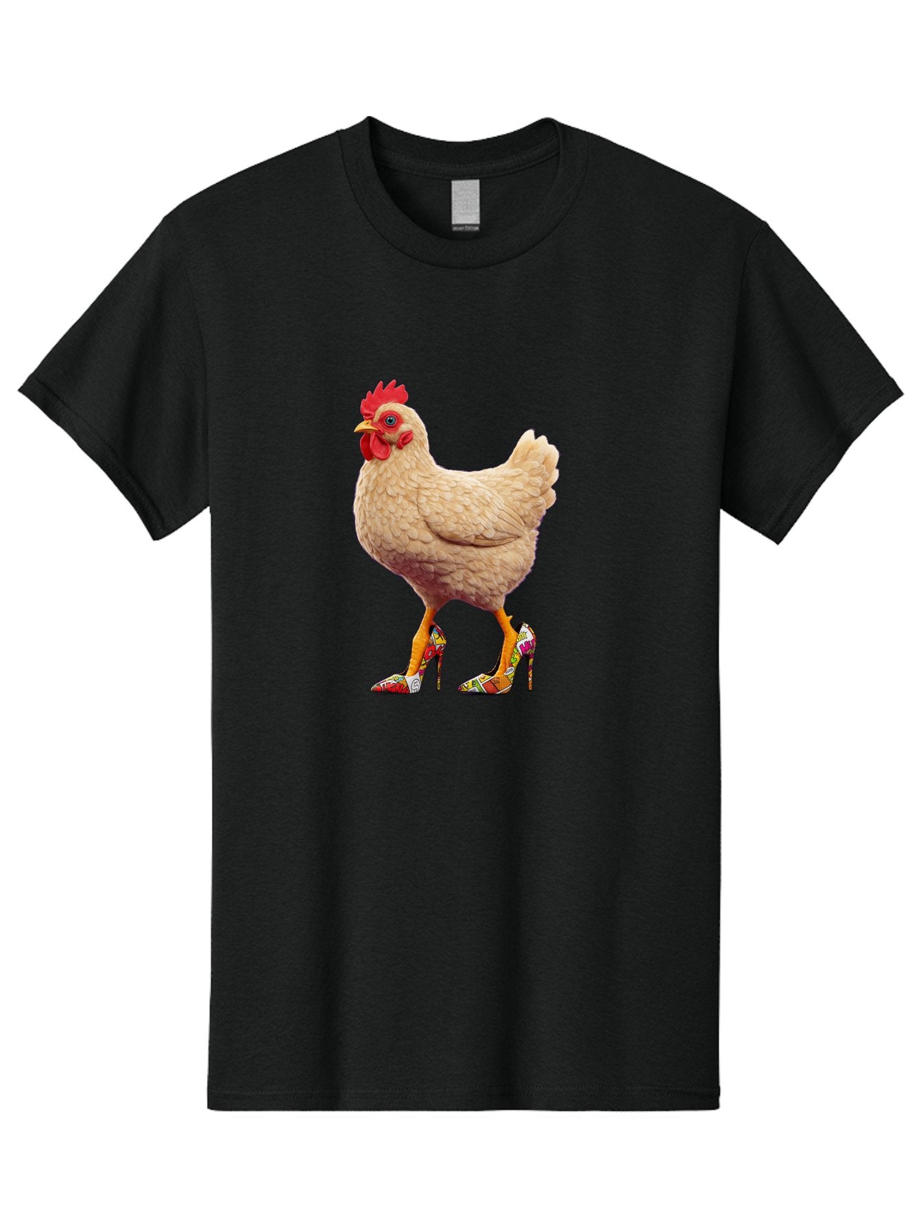 Chicken-In-High-Heels-2 Men'S Graphic Tee, 100% Cotton, Comfortable Casual Summer Wear, Machine Washable, Vintage Camera, Old Camera, Antique Camera, Black Camera, Classic Photography, Photography Equipment, Nostalgic Device, Film Camera, Bam017 11